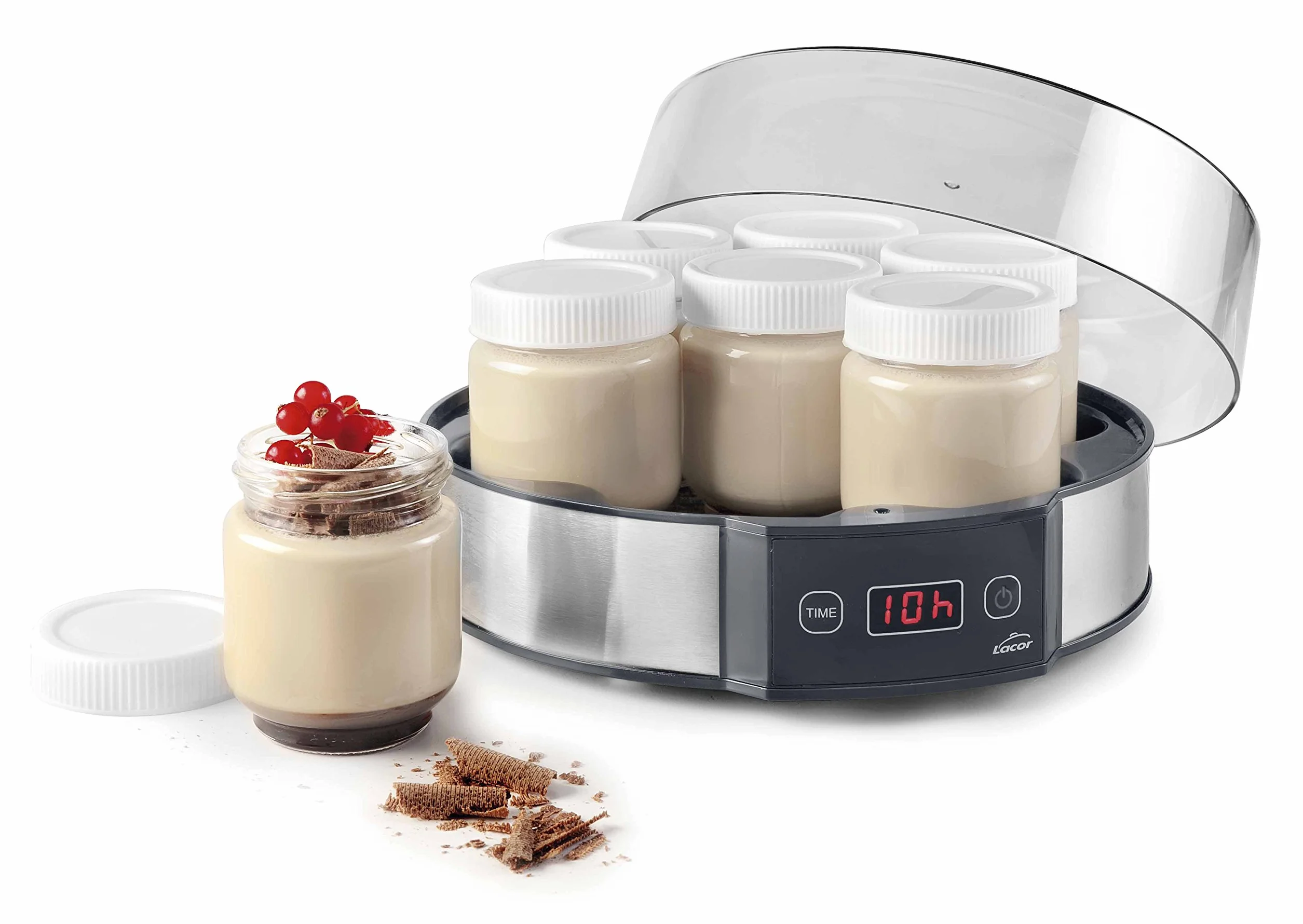 Lacor 69245 Multi Jogurt Maker z szklankami, wielokolorowy