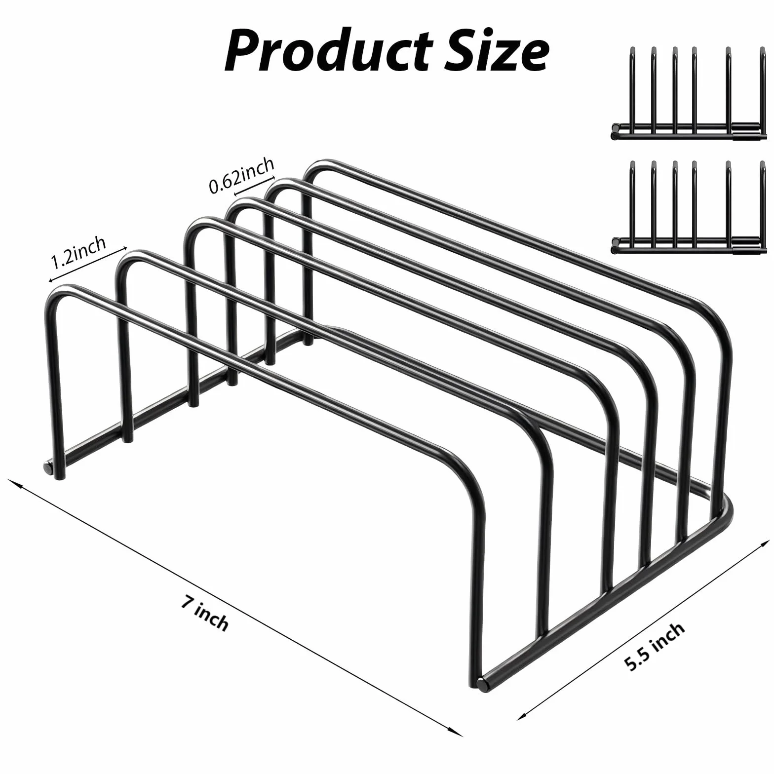 2-częściowy uchwyt na deskę do krojenia, metalowy uchwyt na deskę do krojenia z 10 przegródkami, mobilny organizer, szafka do krojenia deska do krojenia stojak do krojenia, 18 x 14 x 8 cm