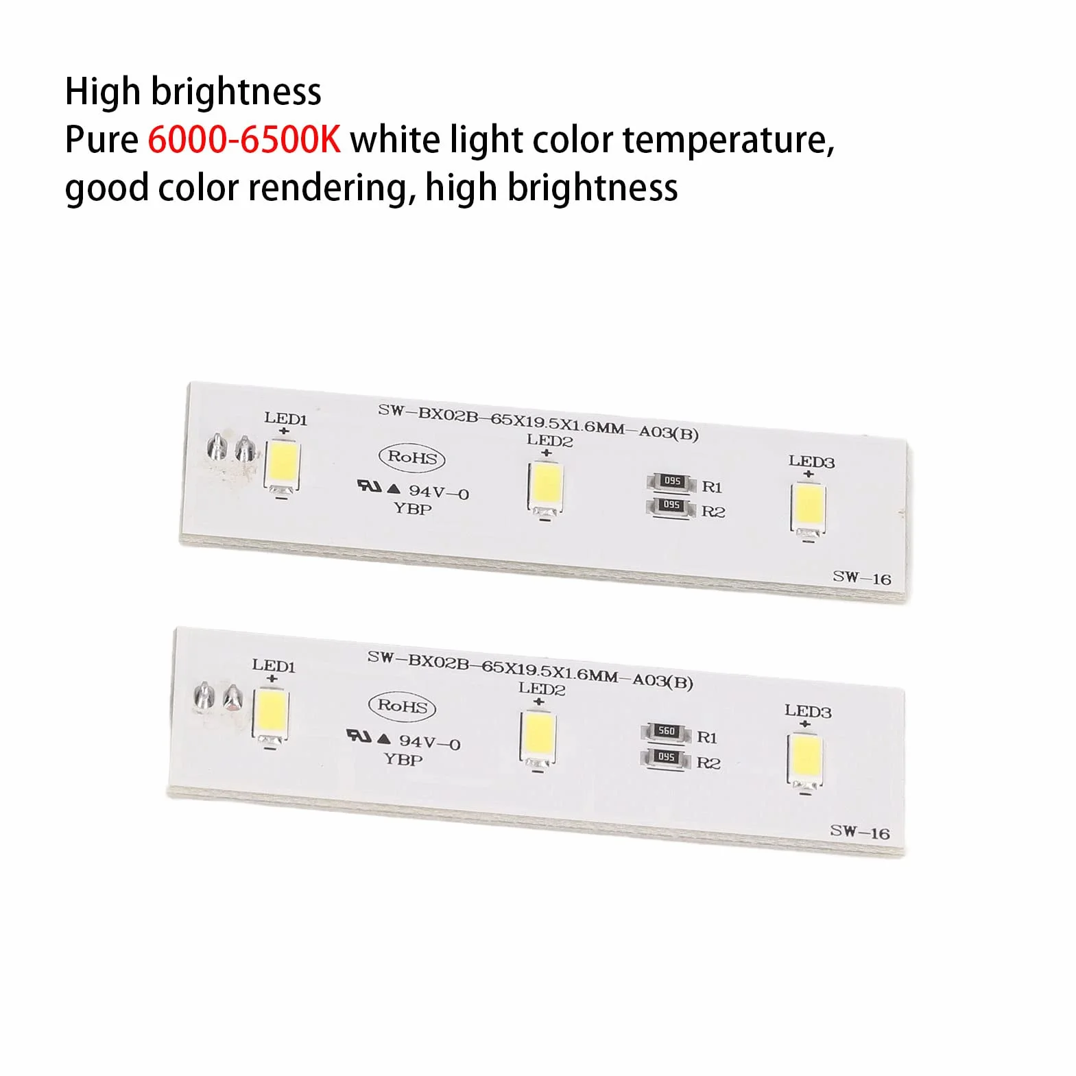 Tablica świetlna Zamrażarki, 2 szt. Moduł Oświetlenia LED do Lodówki Zamiennik światła Lodówki do Lodówki Frestec Electrolux Homa TCL SW BX02B