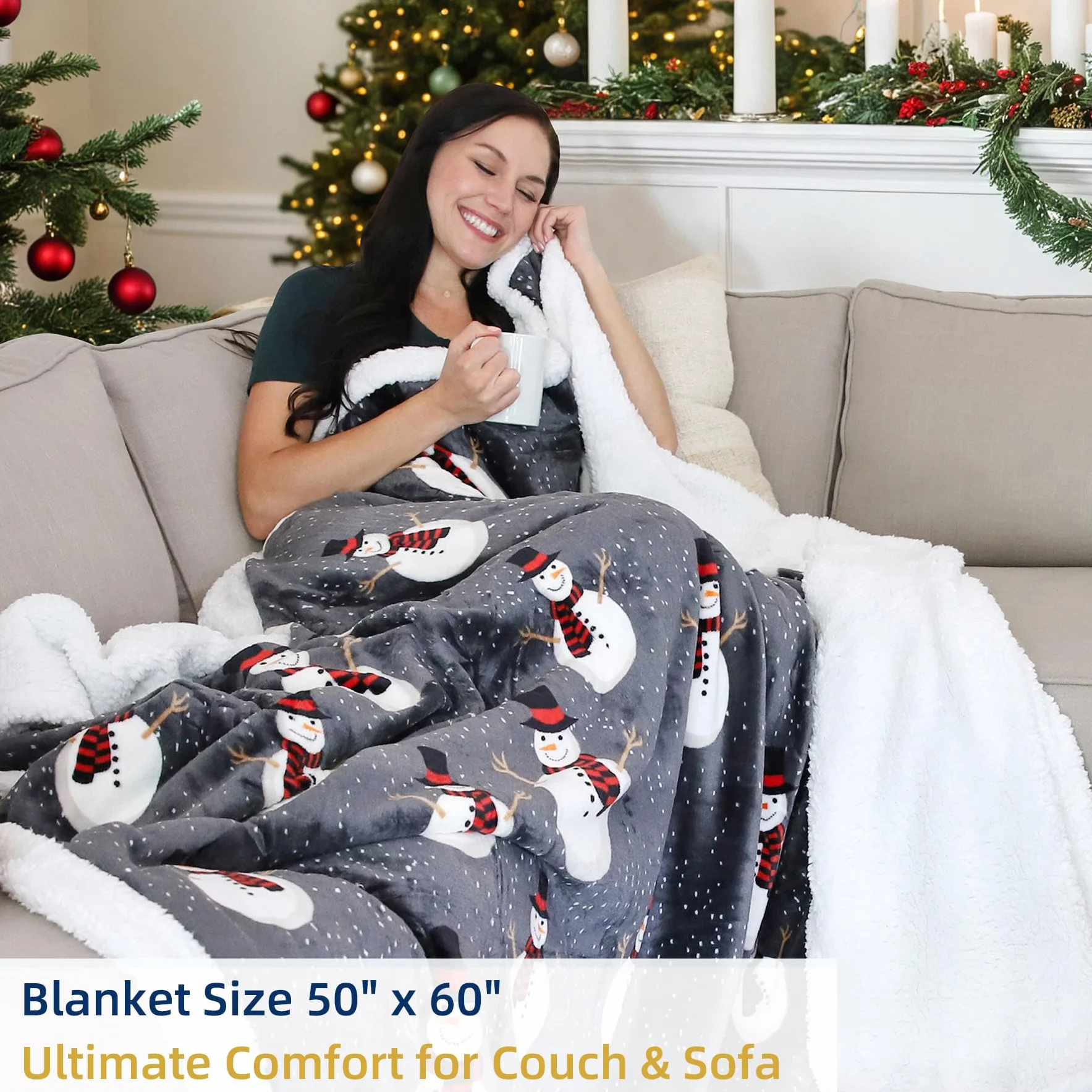 Koc Sherpa Catalonia Classy 130x150 cm bałwanek