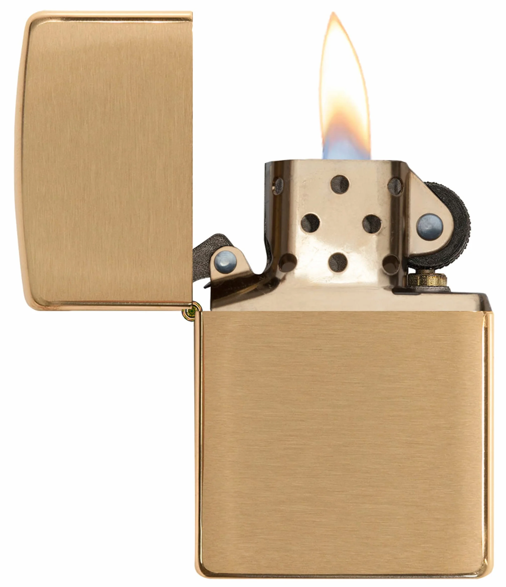 Zippo Zapalniczka Sztormowa Szczotkowany Mosiądz Wielokrotnego Użytku Płomień Odporny na Wiatr