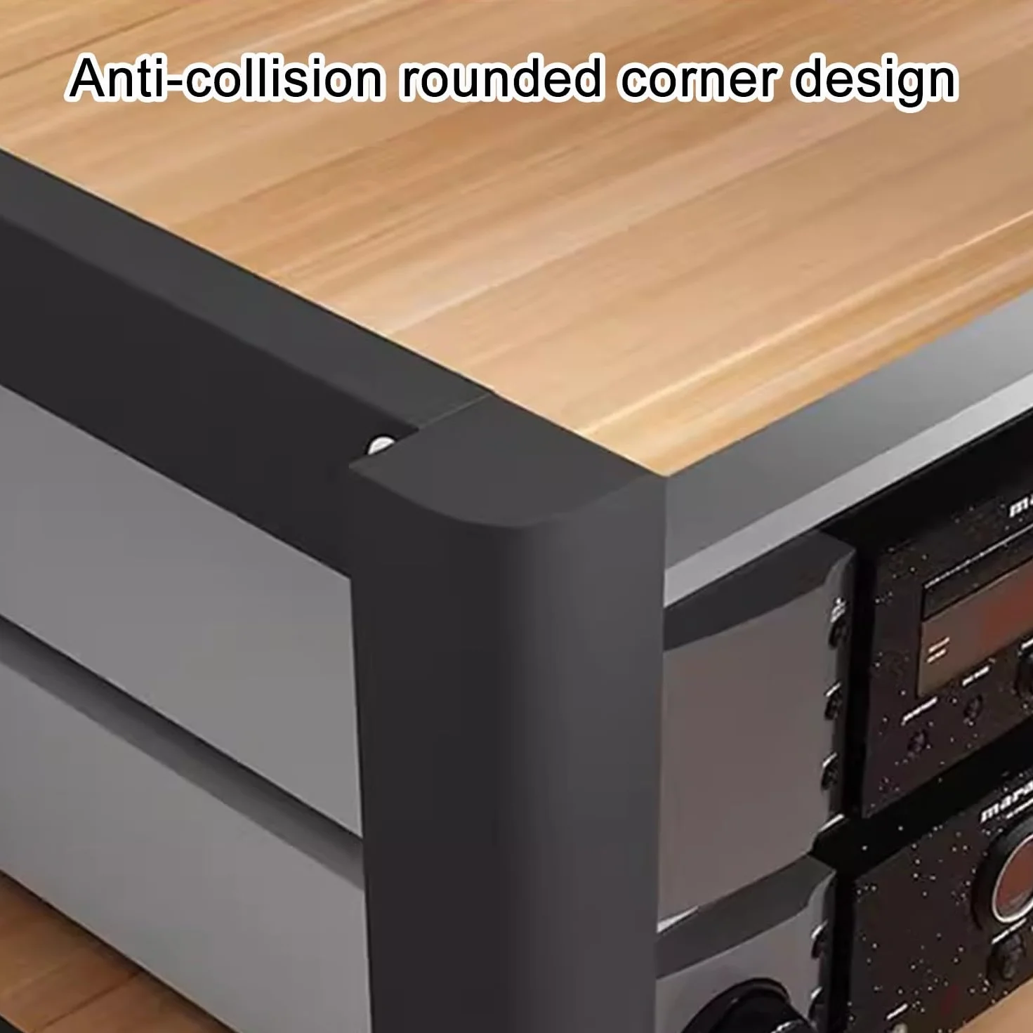 Szafka audio HiFi Rack, 2/3-poziomowe półki stereo z regulowanymi półkami, stojak pod telewizor/półka pod sprzęt audiowizualny, przechowywanie nośników multimedialnych na gramofony, wzmacniacze,