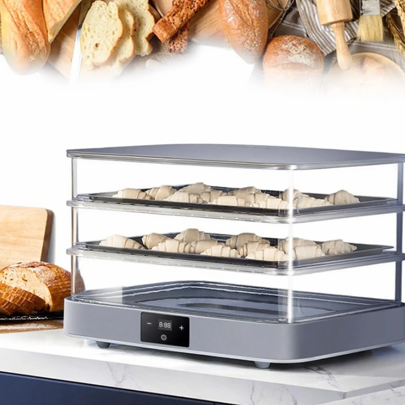 40 l pudełko termiczne do drożdży domowy jogurt makaron maszyna do pieczenia ciasta do pizzy wyjmowana elektryczna maszyna do pieczenia ciasta