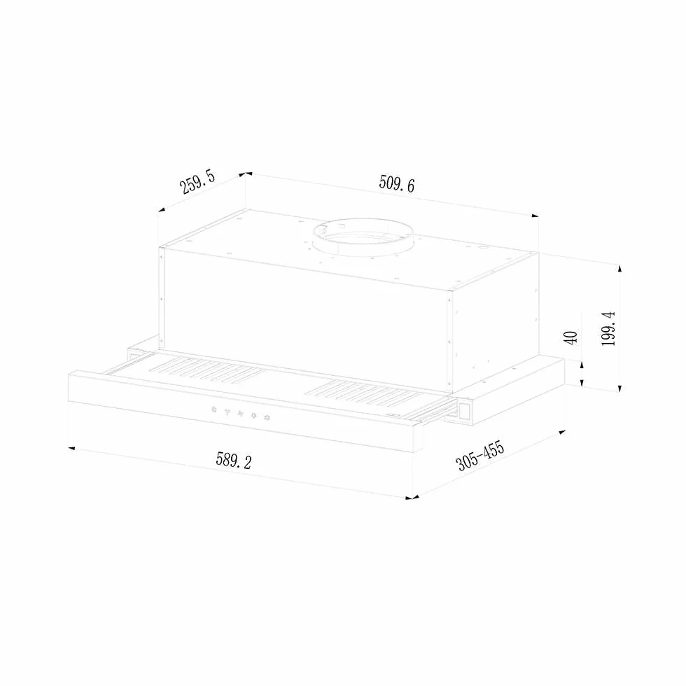 Cecotec Okap teleskopowy 60 cm Bolero Flux TLT 604000 Inox A+++. Przyssawka 415 m3/h, silnik DC, 3 stopnie prędkości, sterowanie dotykowe, wykończenie ze stali nierdzewnej, światło LED, filtry