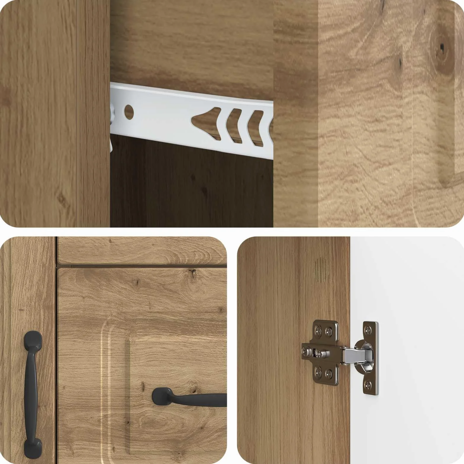 Hothingwell Bufet drewniany Ingenierie 66 x 34,5 x 87 cm