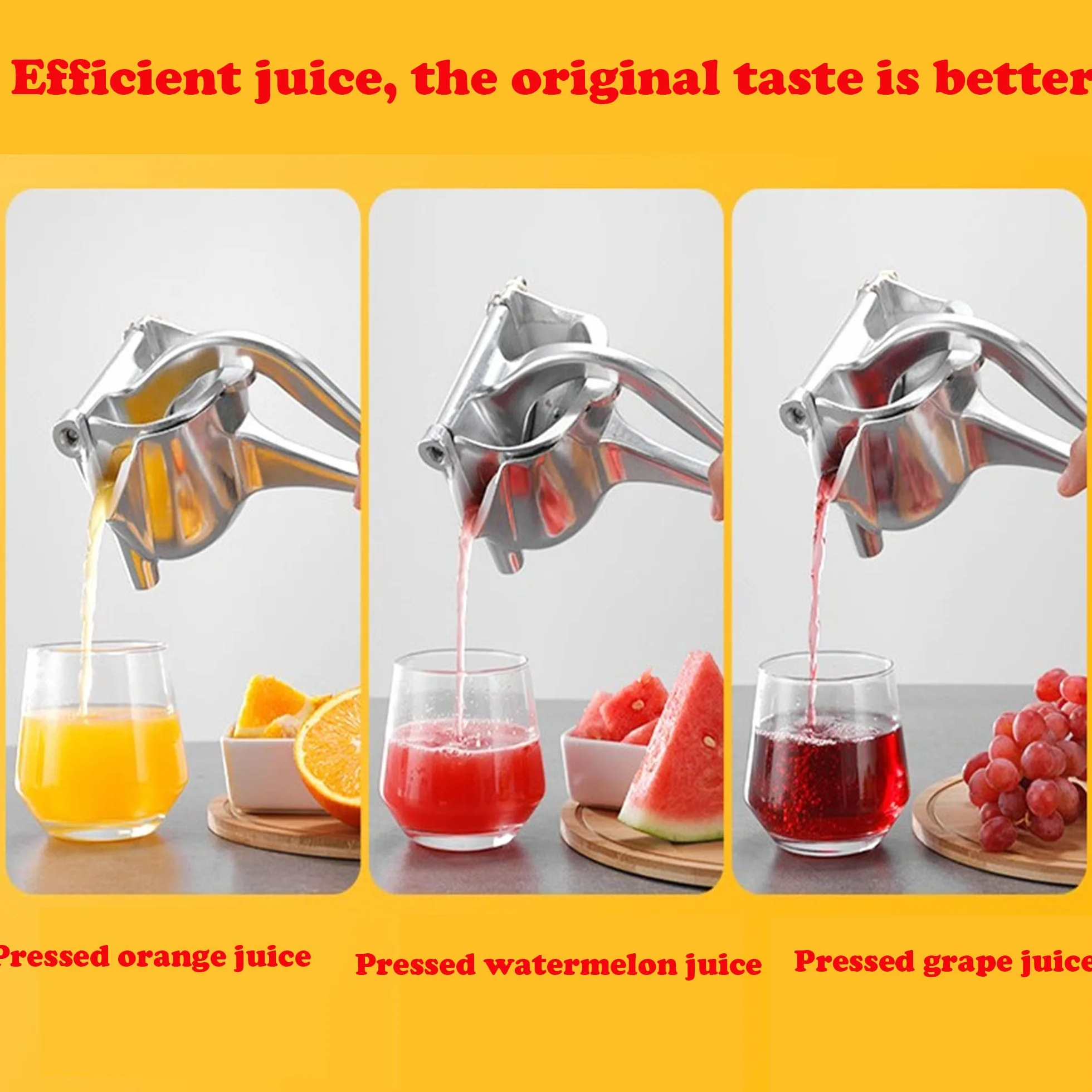 Ręczna Sokowirówka, Manual Citrus Juicer, Wyciskarka do Cytryn, Odłączana Prasa do Owoców i Sokowirówka Ręczna, Wyciskarka do Soków z Wyjmowanym Sitkiem