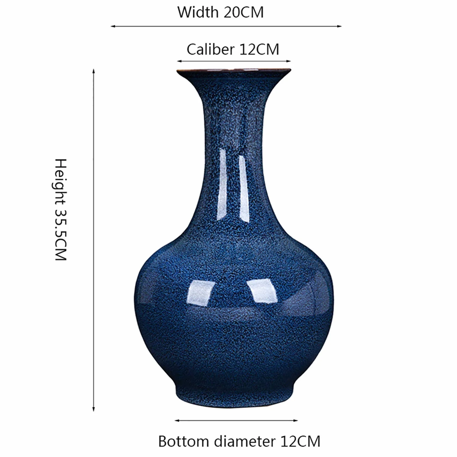 Wddwymll Wazony porcelanowe Retro, emaliowane wazony do dekoracji wnętrz, dekoracje idealne do domu, biura i imprezy w Jingdezhen