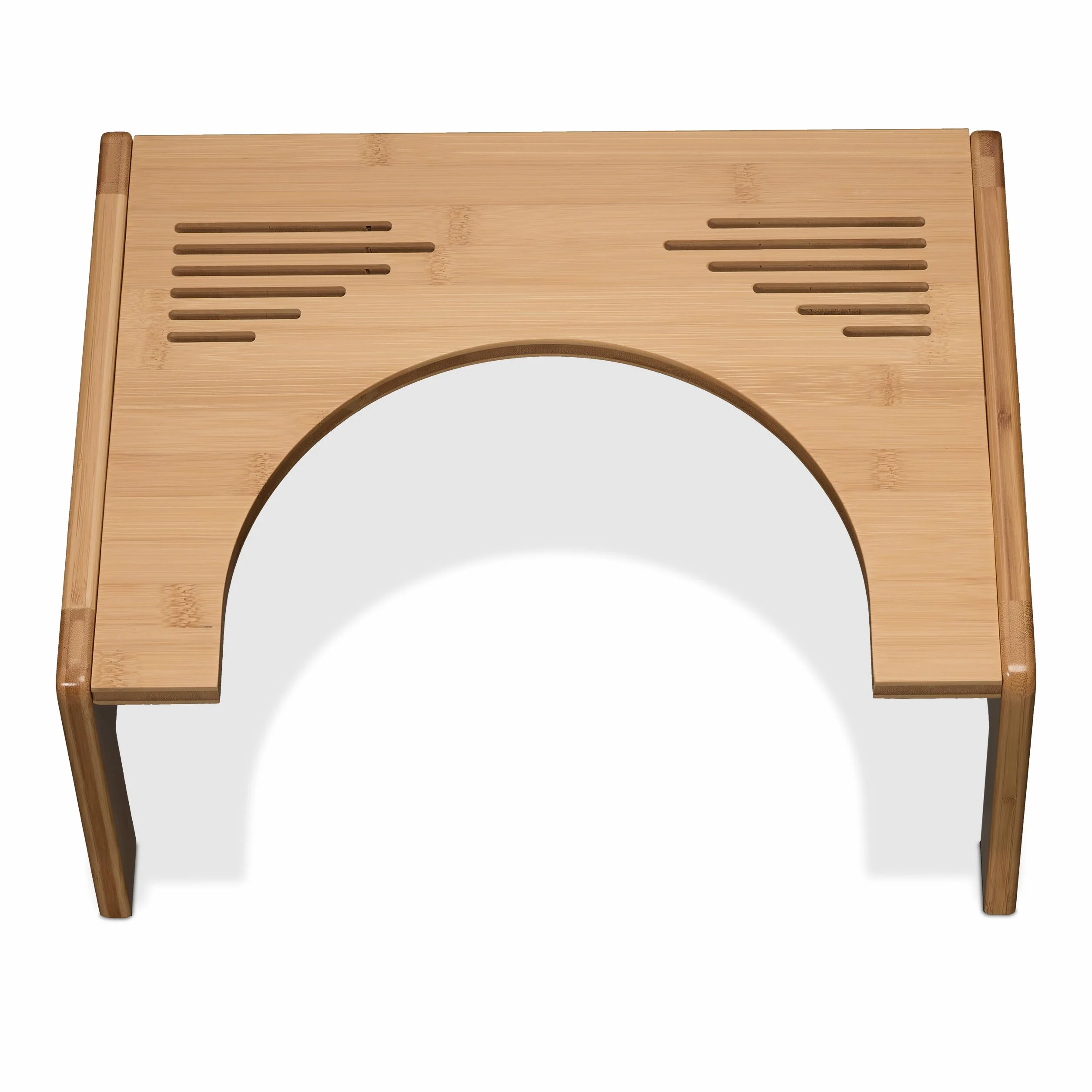 Relaxdays Taboret toaletowy, podpórka do wypróżniania, taboret WC dla dorosłych, bambus, wys. x szer. x gł.: 21 x 42 x 30 cm, naturalny