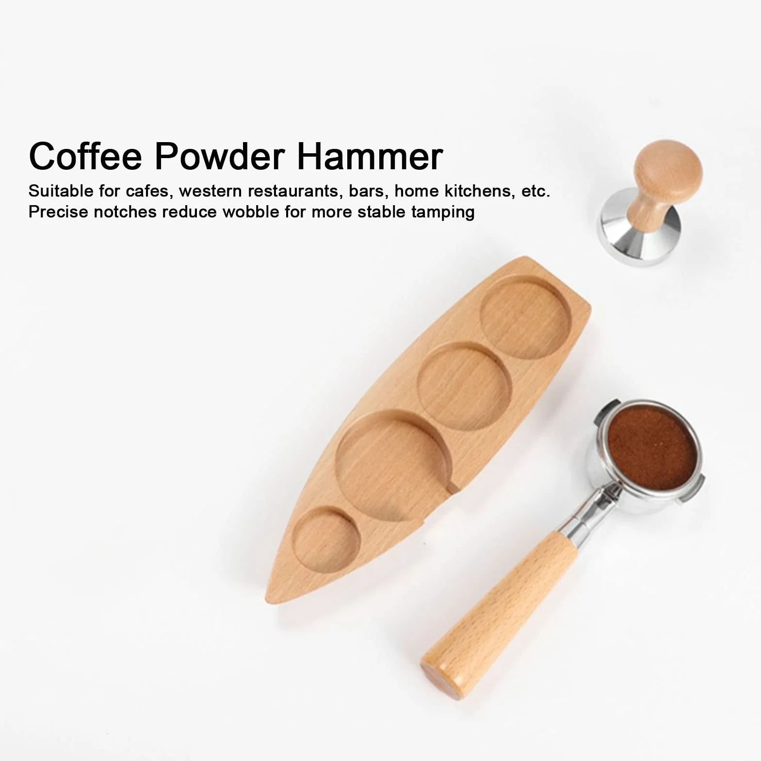Dystrybutor Ubijaka do Kawy Zestaw Uchwytów Dystrybutora Kawy Mielonej Młotek do Kawy Espresso Stacja Ubijania Filtr do Kawy Uchwyt Sabotażu Organizacja dla(Do podstawy 58 mm, sabotażu 58 mm,)