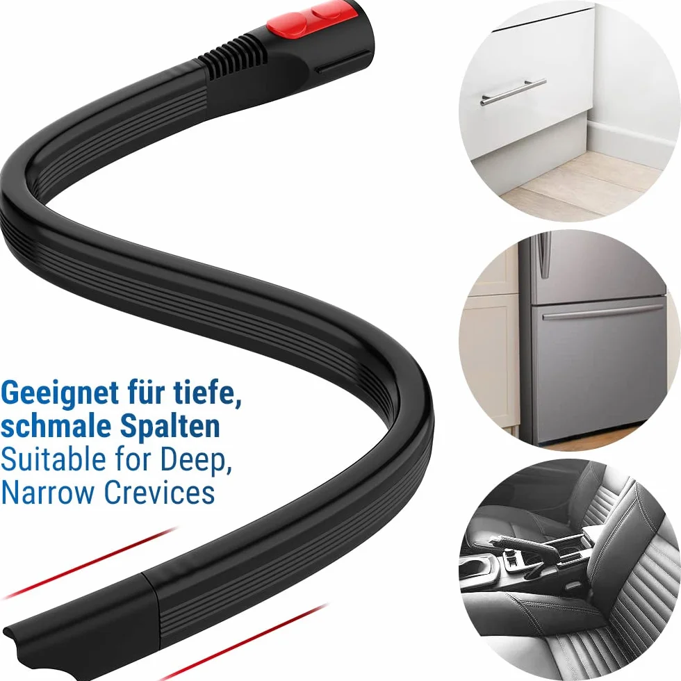 ecooe elastyczna dysza szczelinowa, długa dysza, dysze do odkurzaczy kompatybilne z odkurzaczem ręcznym do Dyson V15 Detect Outsize V11 V10 V8 V7