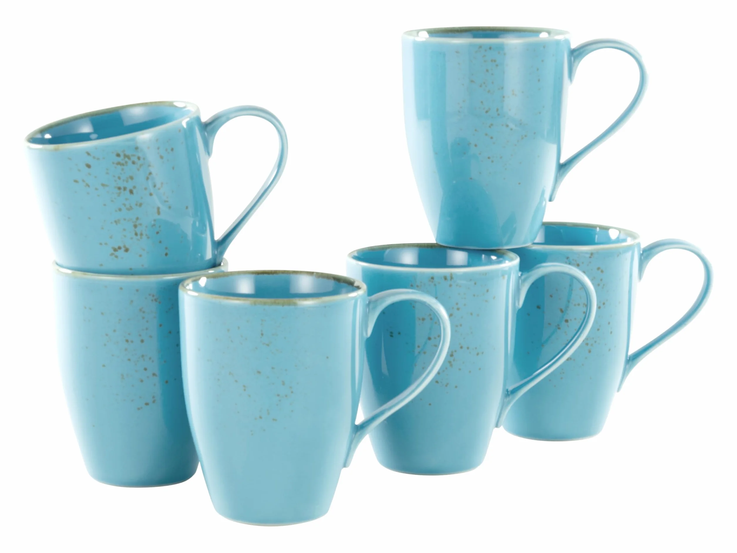 Creatable, 6 kubków do kawy 30 cl, Nature Collection, BLUE 22063, kamionka
