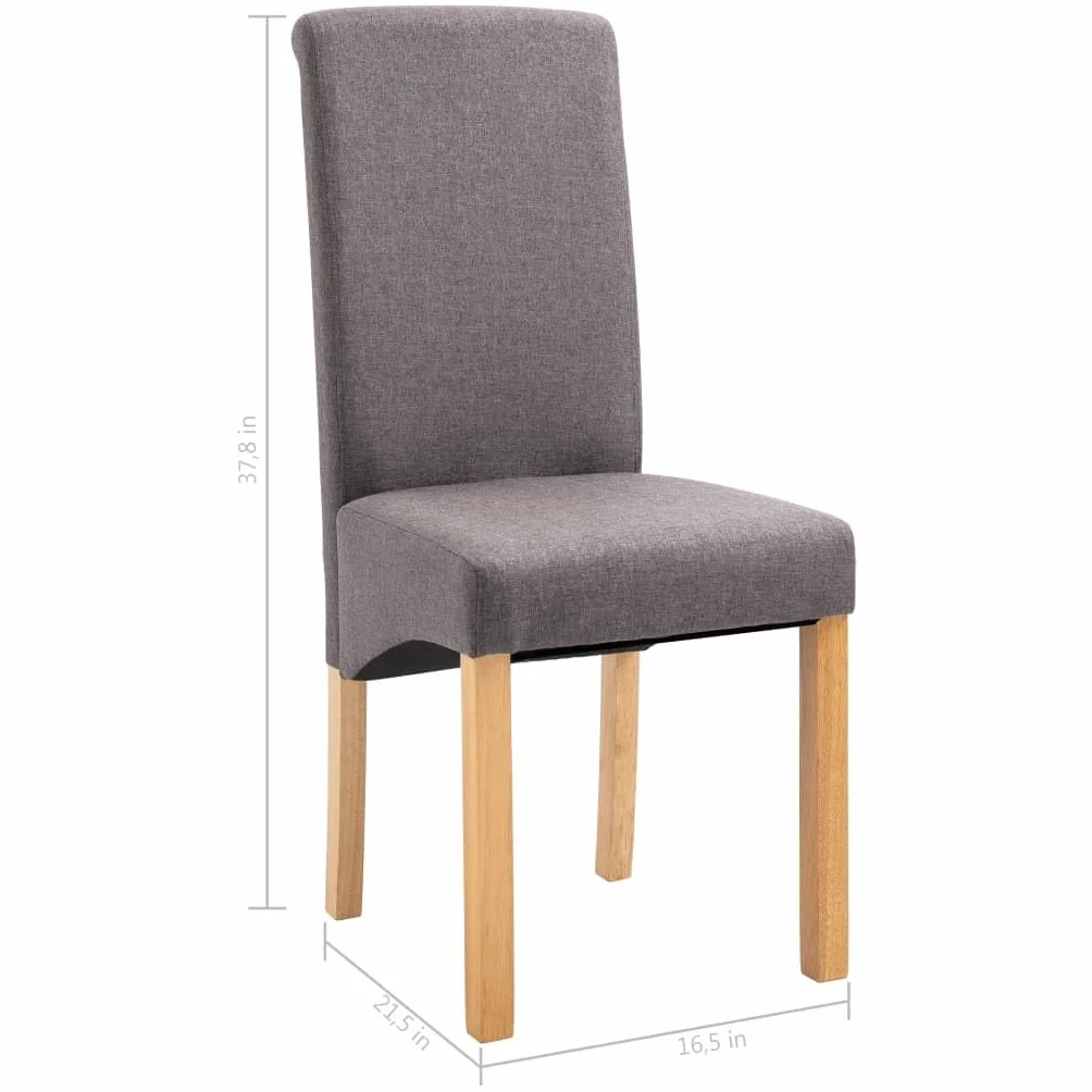 Krzesła kuchenne, meble do siedzenia, jadalnia, krzesła biurowe, krzesła do jadalni, 4 szt., szarobrązowy materiał do salonu, sypialni, gabinetu