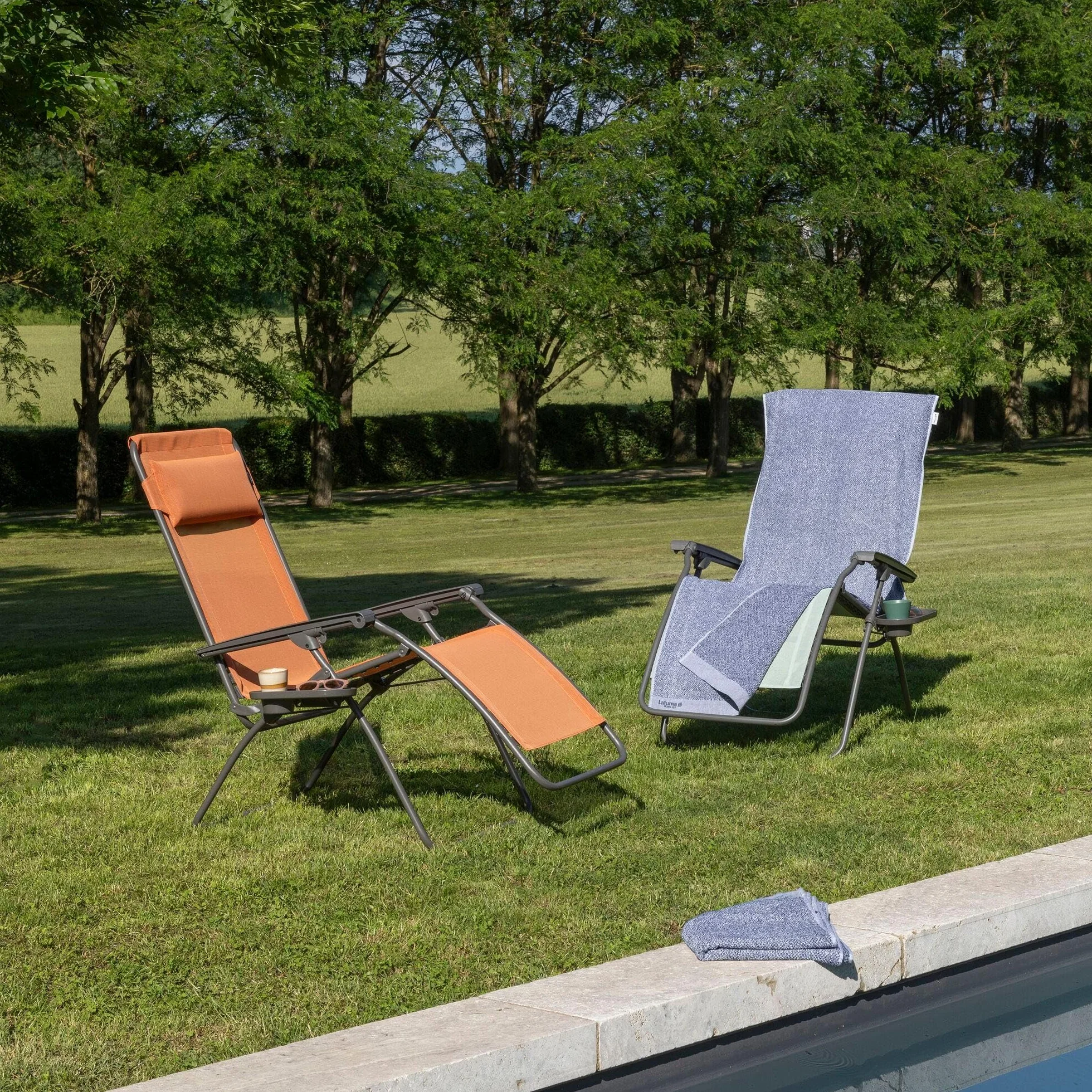 LAFUMA MOBILIER Ręcznik kąpielowy do leżanki, 100% bawełna, kolor: Iroise, LFM2972-9302