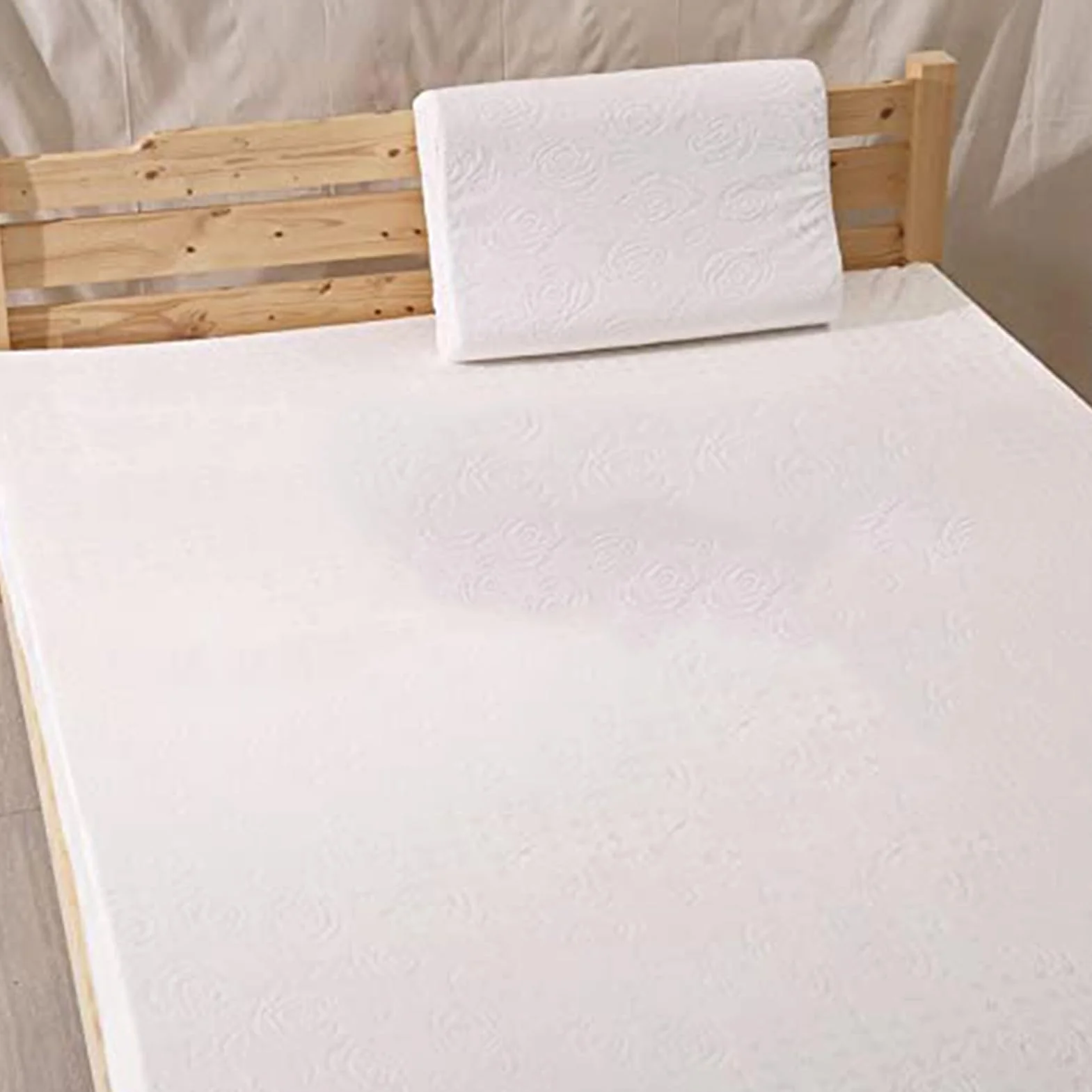 Nakładka na materac z naturalnego lateksu, lateks premium z organicznym pokrowcem na materac, średnia twardość, pomaga złagodzić ból ramion i pleców,6in,135x200cm(53x79in)