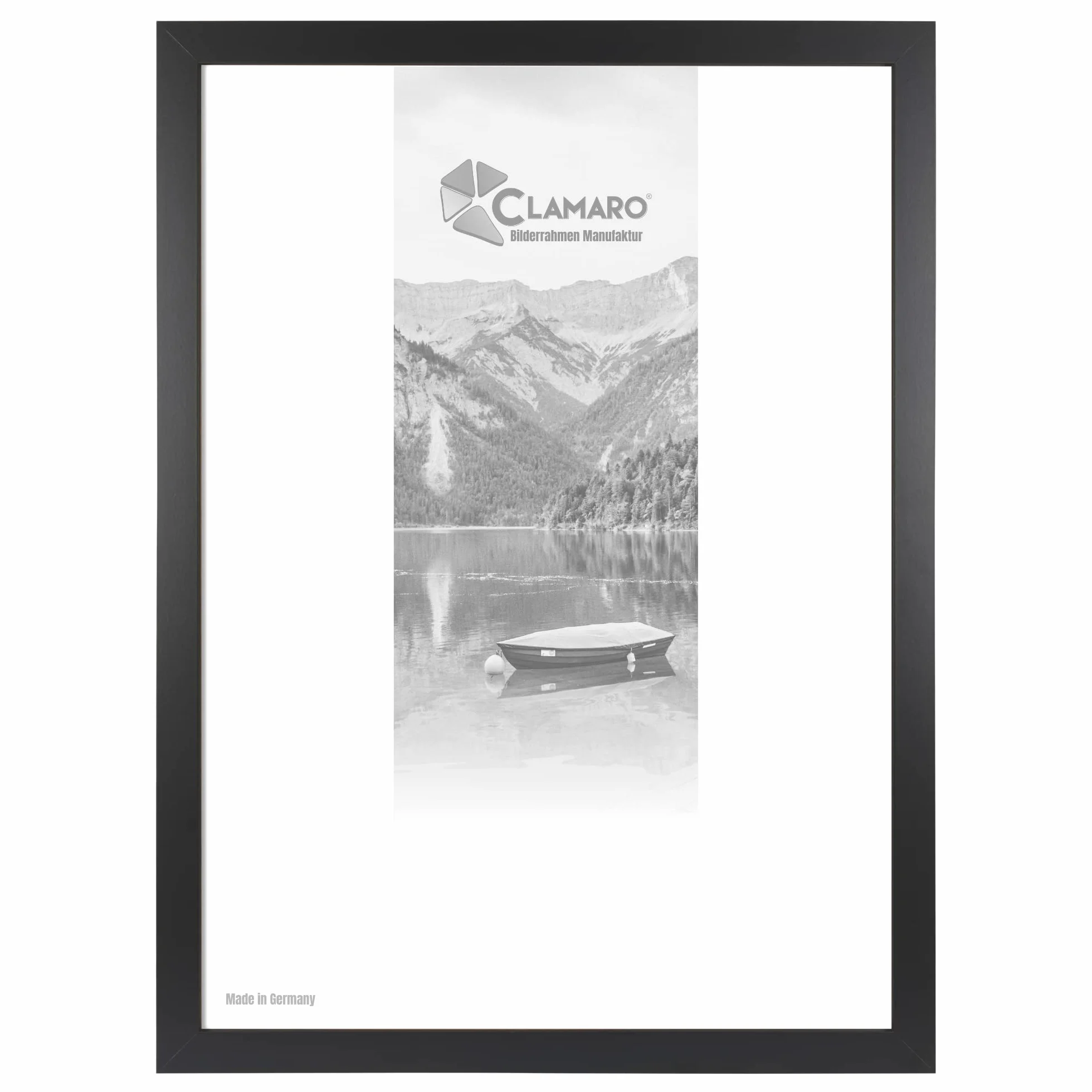 CLAMARO 'Collage' ramka na zdjęcia 67 x 135 cm, ręcznie wykonana, czarna matowa, prostokątna, nowoczesna, w zestawie szkło akrylowe, tylna ścianka i zawieszka (format poziomy i pionowy)