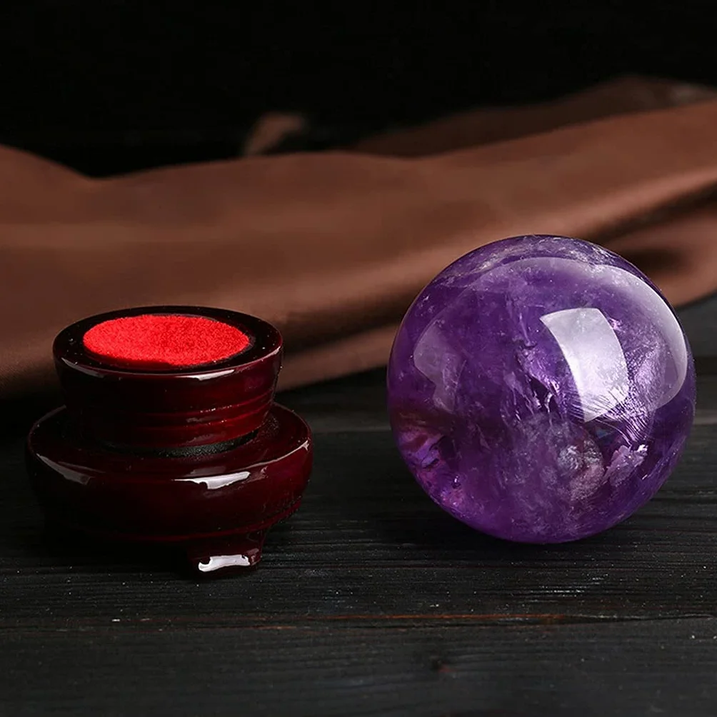 Wykwintny naturalny ametyst colly feng shui kryształowa kula na biurko ozdoby na biurko kryształowa kula biuro salon gabinet dekoracja do biura domowego biura (rozmiar: 2,36 cala)