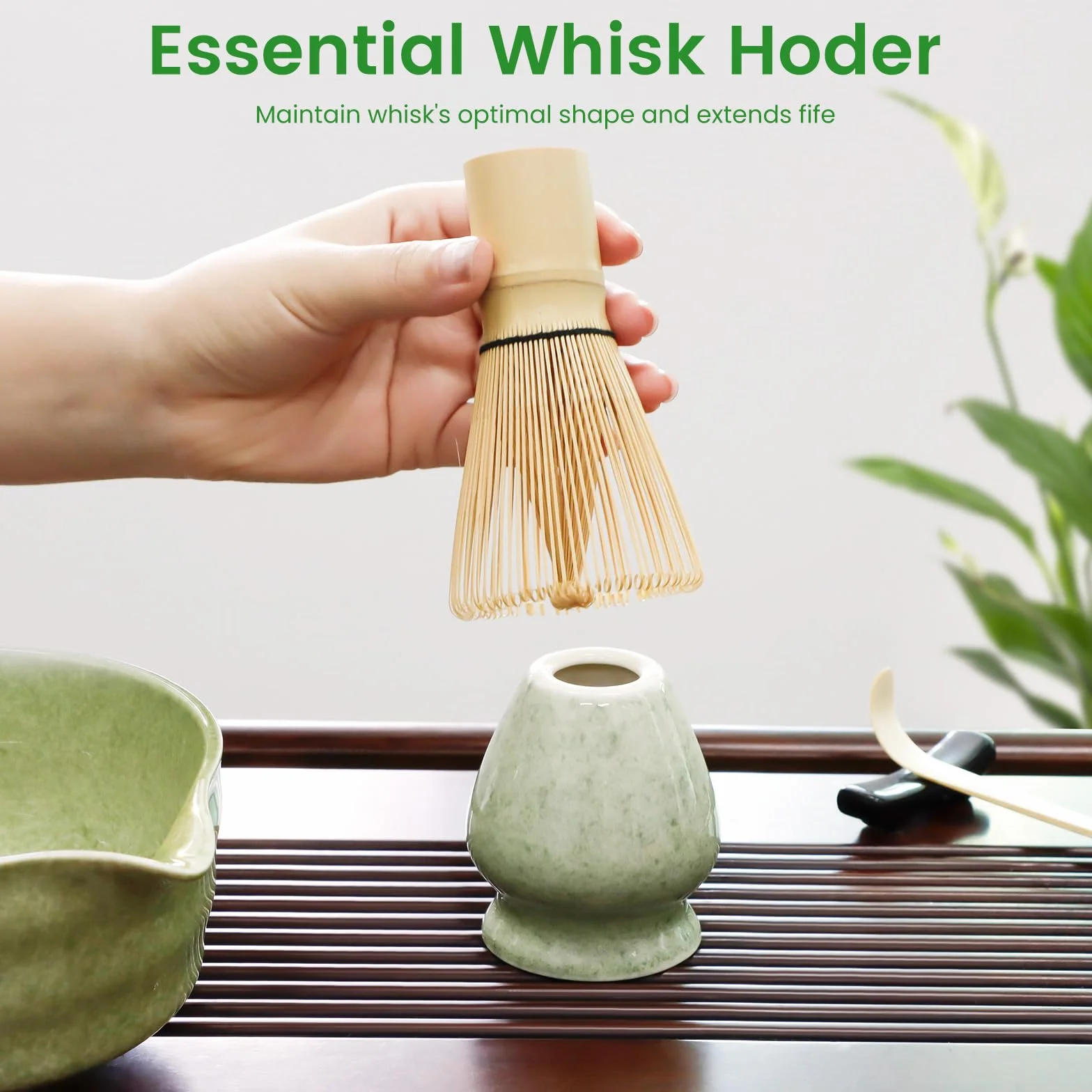 7-częściowy zestaw Matcha, mieszadło z bambusowe, miseczka, naturalna bambusowa szpatułka, sitko, ściereczka, łyżeczka, podstawka pod łyżeczkę, tradycyjna japońska ceremony herbata najlepszy prezent
