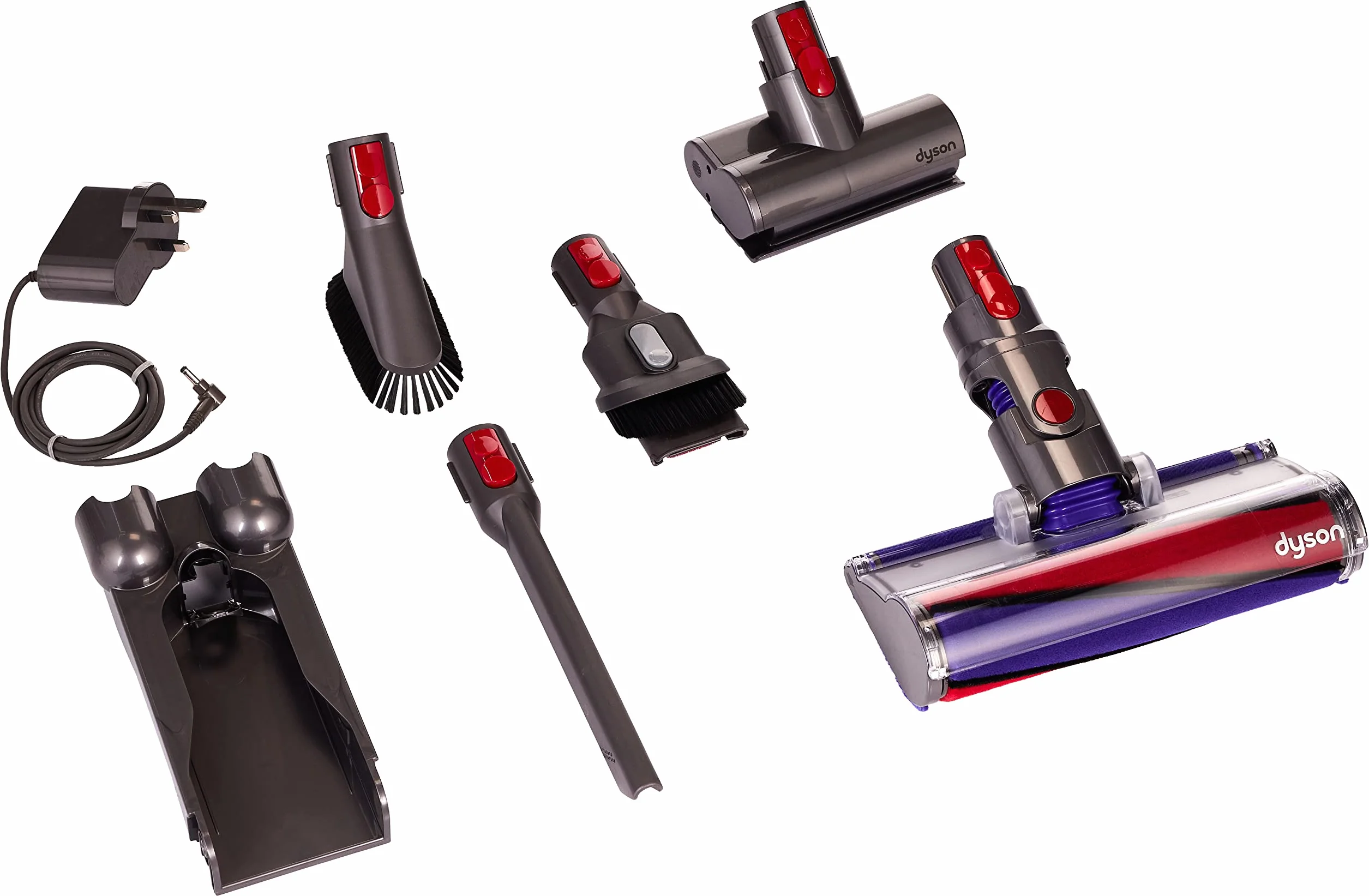 Dyson 330V10ABSOLUTE+ V10 absolutnie bezprzewodowy odkurzacz - szary i czerwony, plastik