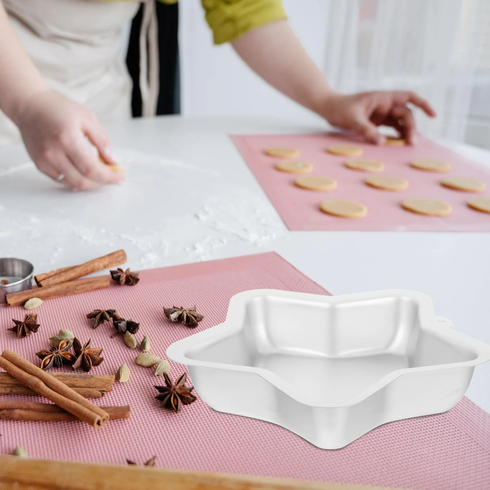 Housoutil Forma Do Pieczenia Ciasta W Kształcie Gwiazdy 5 Sztuk Pięcioramiennych Aluminiowych Narzędzi Do Pieczenia Ciasta Z Powłoką Zapobiegającą Przywieraniu Aluminiowe Formy Do Pieczenia