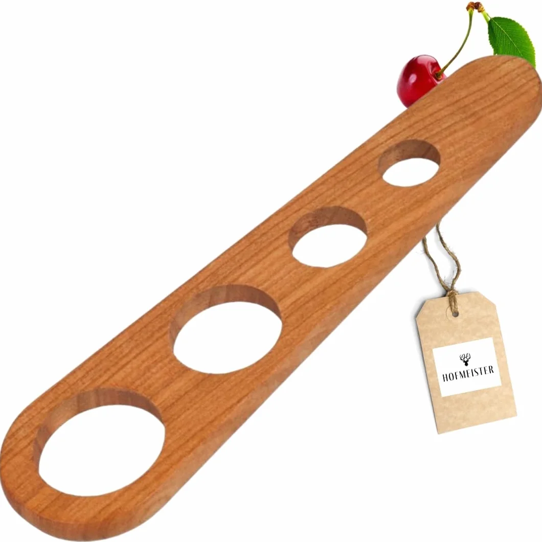 HOFMEISTER® miarka do spaghetti, 4 porcje, olejowana, z drewna wiśniowego, czerwonawa barwa z typowym rysunkiem słojów w drewnie, 22,5 cm