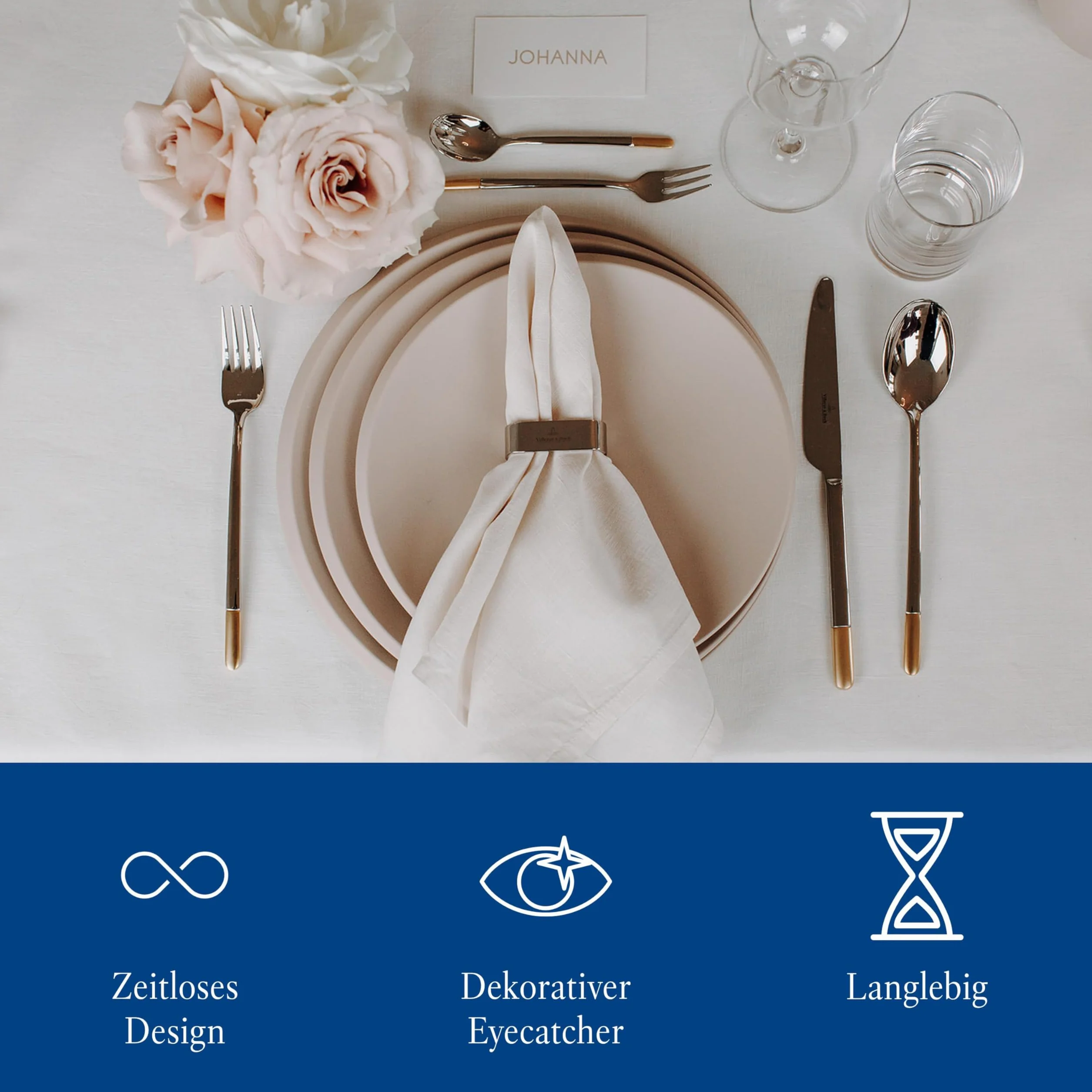 Villeroy & Boch Daily Line 2 pierścienie na serwetki, stal nierdzewna, 40 mm