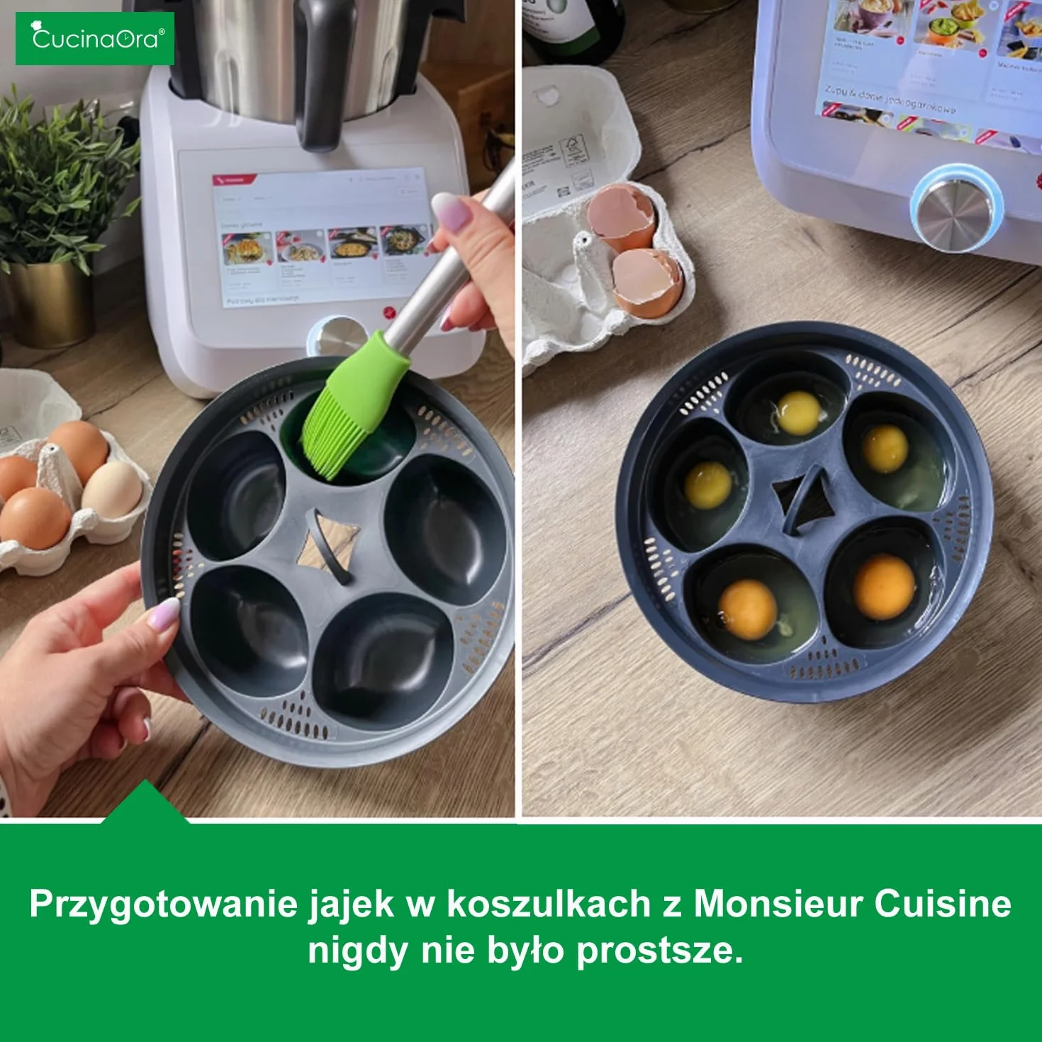 steamEGGS Wkład do Gotowania Jajek - Forma na 5 jajek - Kompatybilny z Akcesoriami Kuchennymi MC Smart Connect