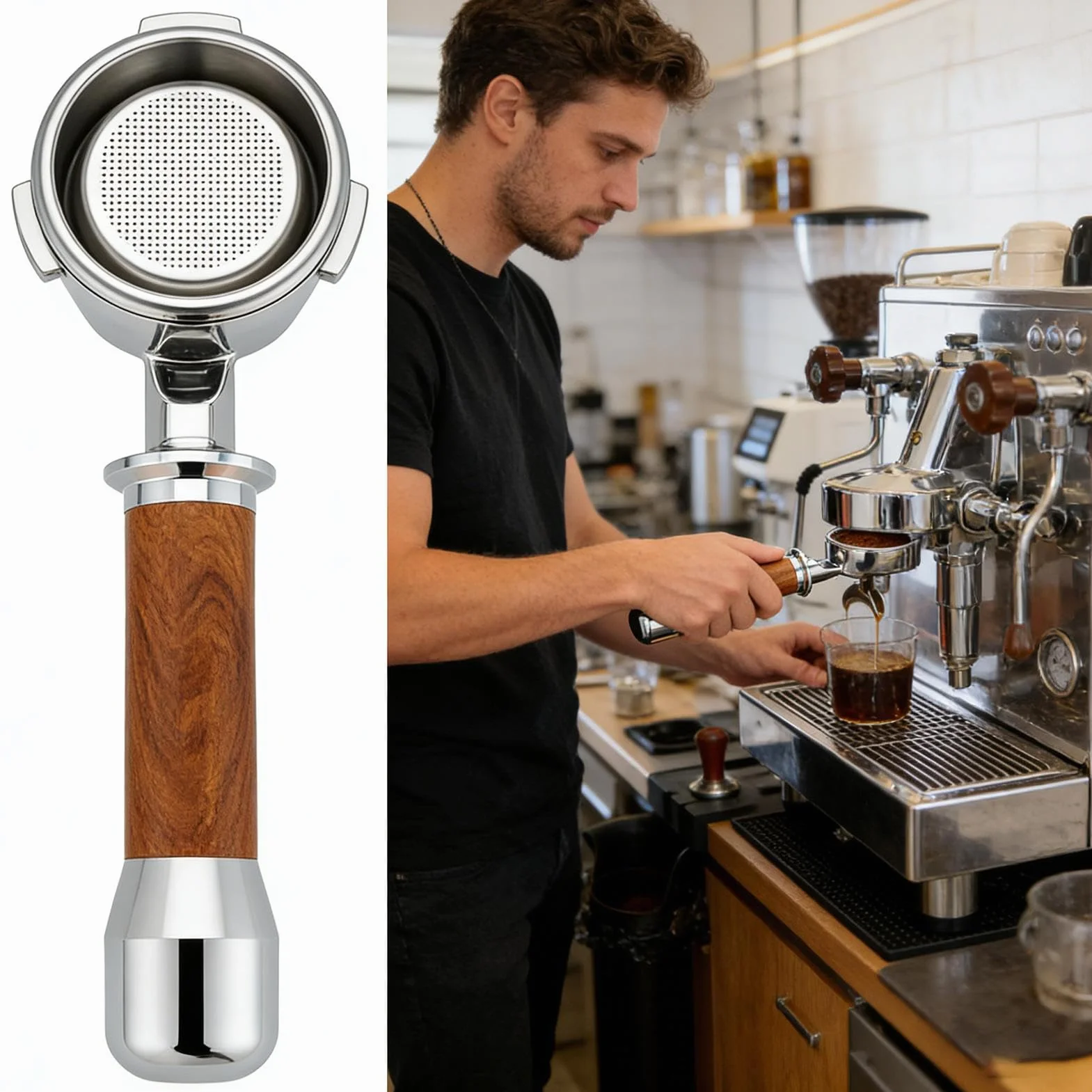 Uchwyt do Espresso 58mm Bezdenny Zastępczy Portafiltr Do Kawy | Jouet Véhicule Radio-Commandé do Użytku Domowego Kawiarni Biura