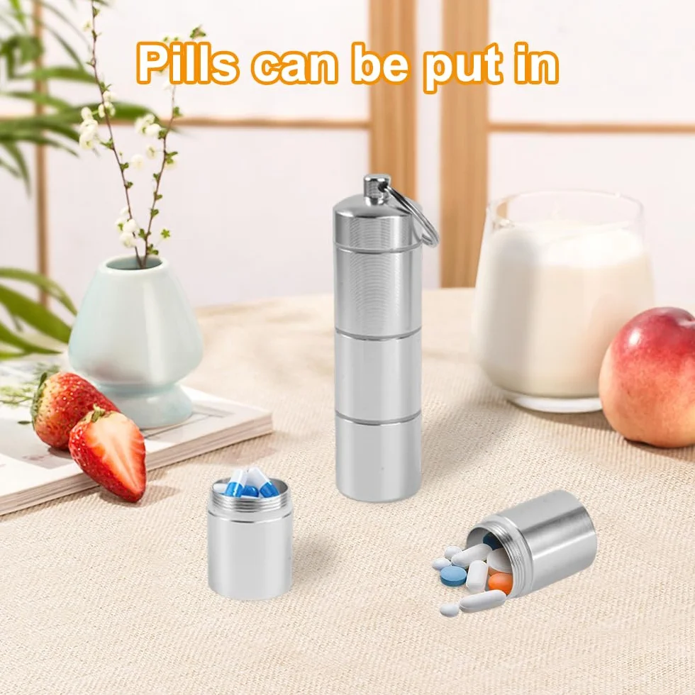 Zestaw 5 w 1 mini słoiczków na przyprawy, małe i lekkie aluminiowe pojemniki na przyprawy, ze stali nierdzewnej, przenośne pojemniki na przyprawy na świeżym powietrzu, na piknik, grill, podróż i do