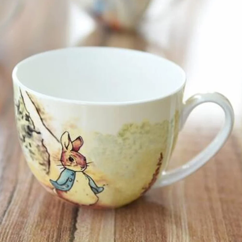 Duży Kubek Kawy z Kreskówką Królik Ceramiczny Kubek Mleka Porcelanowy Kubek Herbaty Piękny (C 700ML)