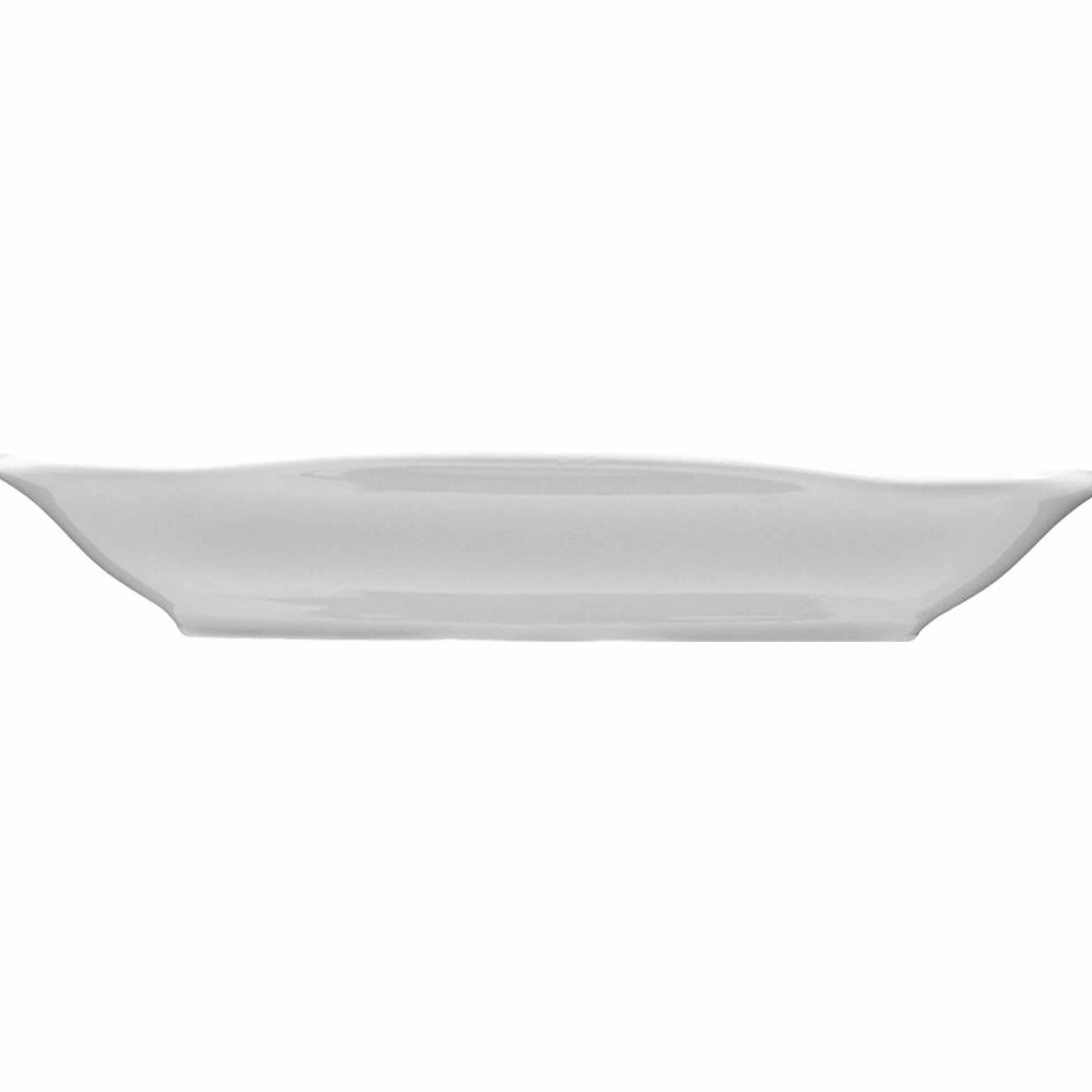Seltmann 001.216302 Rondo/Liane porcelanowy talerz na ciasto, prostokątny, biały, 35 cm x 15 cm