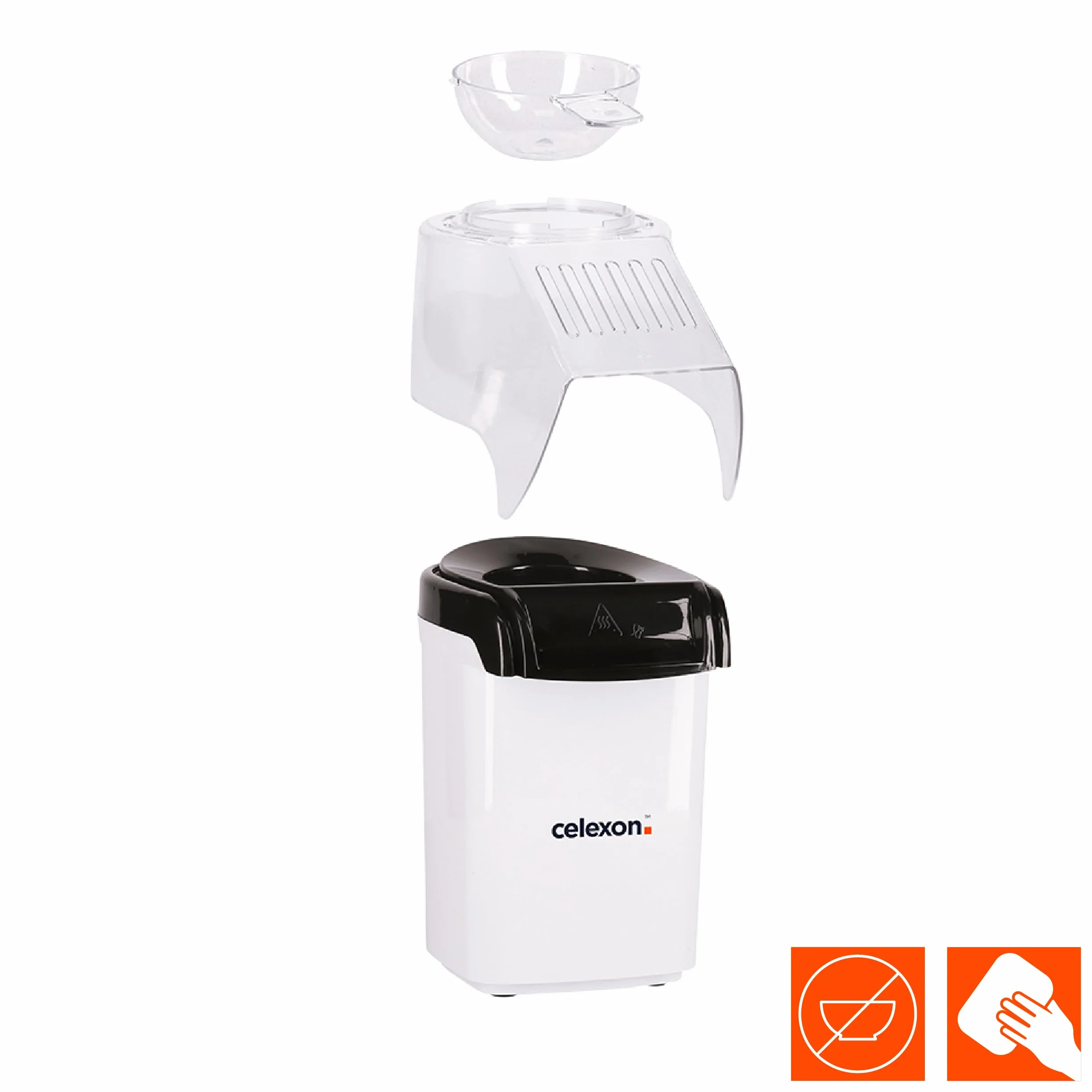 celexon CinePop CP150 maszyna do popcornu 13x19x29 cm 900 g biała bez oleju