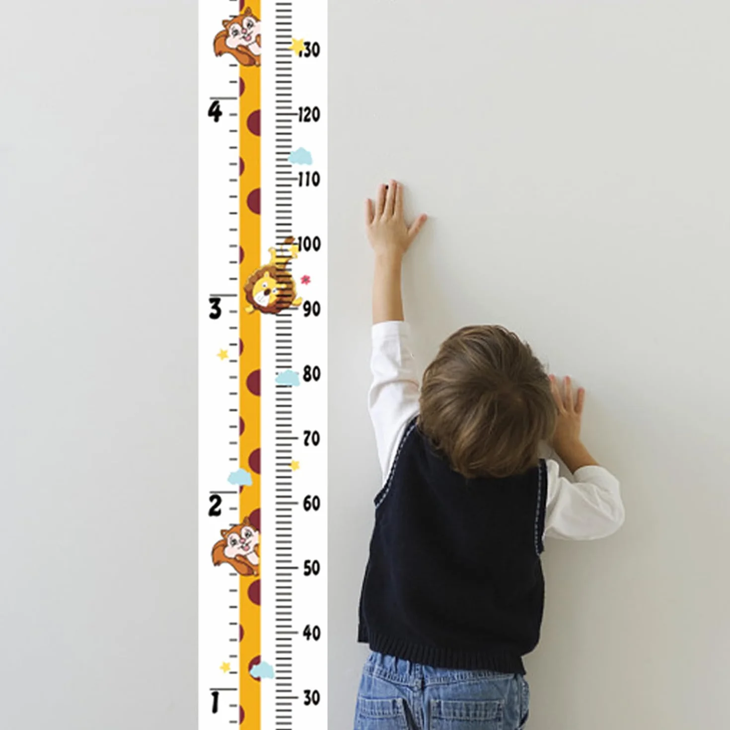 1 sztuka wiszącej linijki wysokości dla dzieci z 1 haczykiem, tabela wzrostu wysokości, linijka pomiarowa montowana na ścianie, nadaje się do sypialni, pokoju dziecięcego, dekoracja ścienna