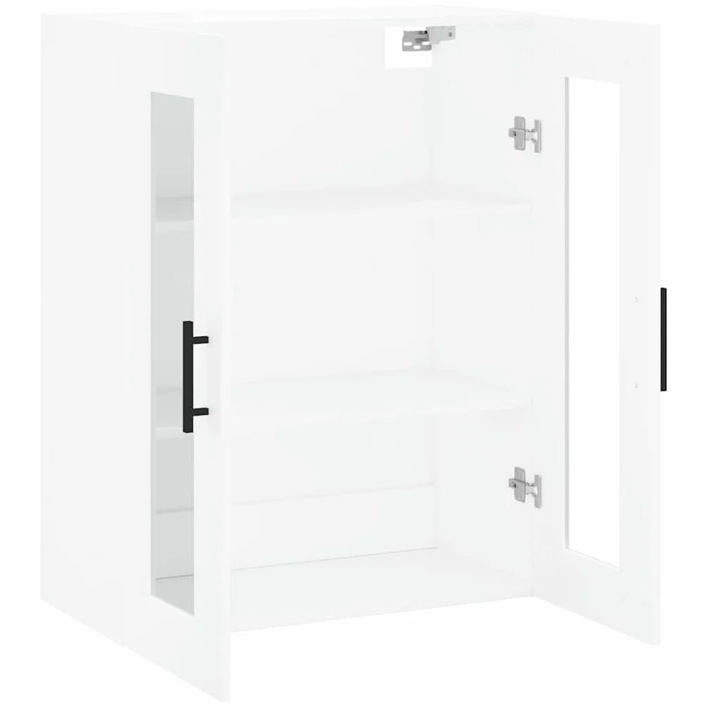 vidaXL Szafka wisząca, biała, 69,5x34x90 cm, szafka do sypialni, szafka kuchenna wisząca, szafka wiszaca, szafka do salonu, szafki wiszące do pokoju
