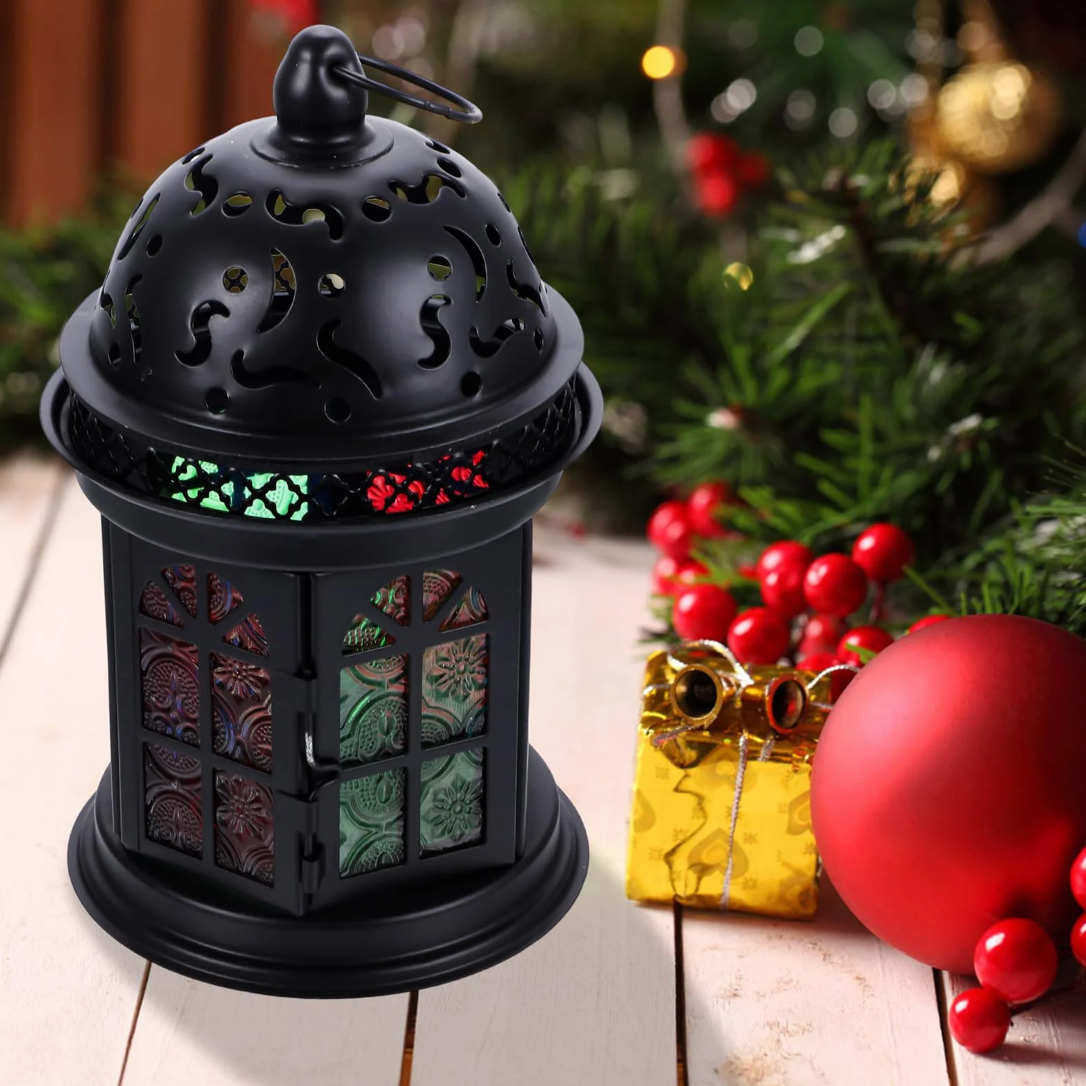 PRETYZOOM Retro lampa wiatrowa w stylu europejskim świecznik na parapecie latarnia dekoracyjna latarnia do wnętrz vintage świecznik metalowy żelazny tealight ślub