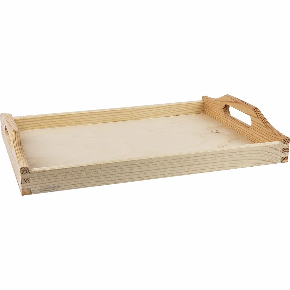 Ideen mit Herz Holztablett | unbehandelt | 30 cm x 19.5 cm x 5 cm