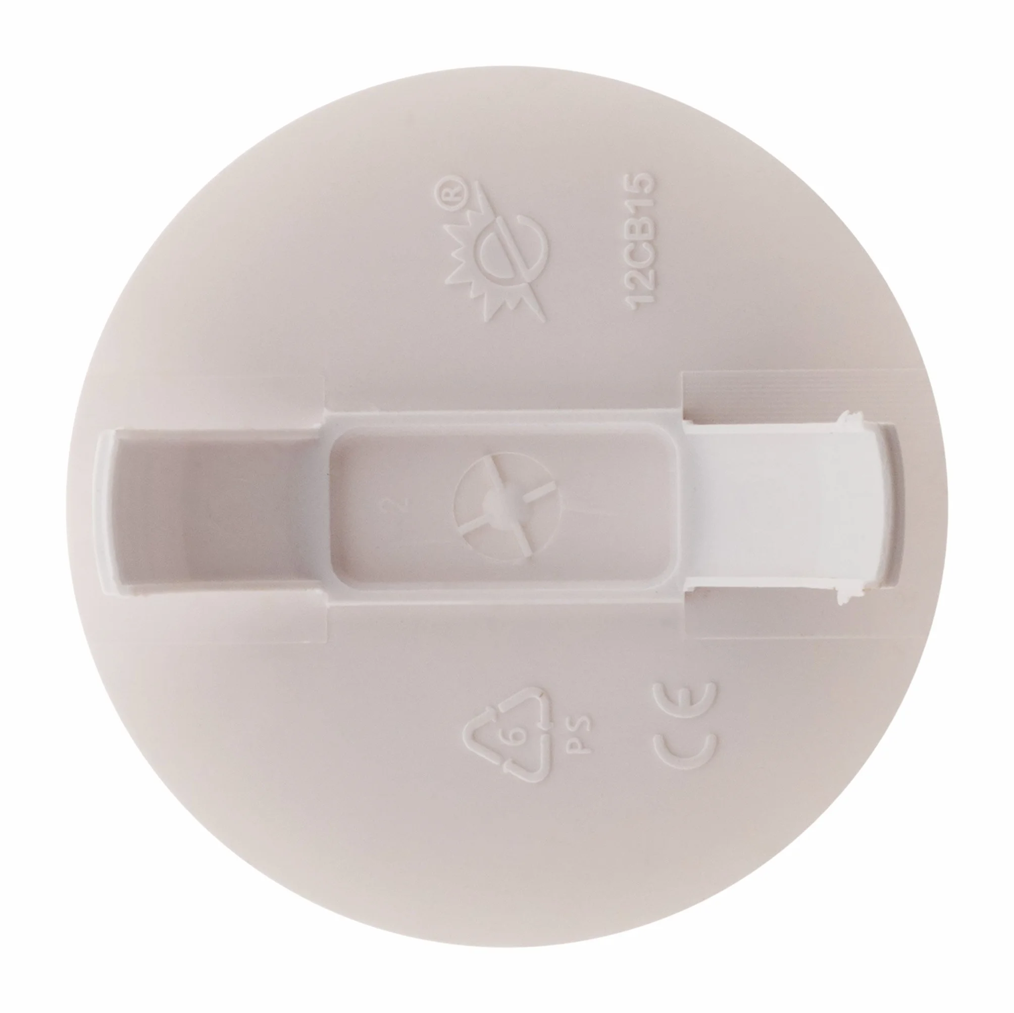Zenitech - Pokrywka do Puszki Pat - Biała - Średnica 80 mm do Puszki Ø60 - Trwały Plastik - Zawiera 2 Śruby do Łatwej Instalacji - Zgodność z Normami NF - Idealna do Użytku Domowego