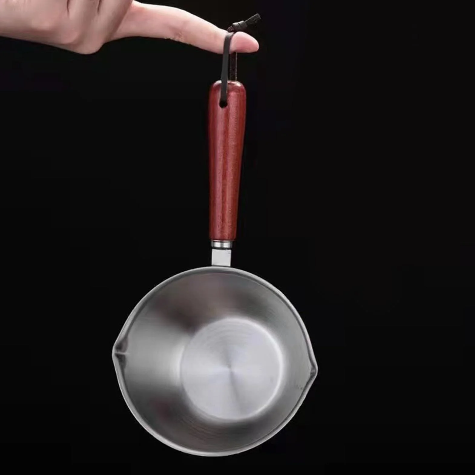Garnek na Mleko, Mini Garnek Mini Garnek do Zupy ze Stali Nierdzewnej 304 Mała Patelnia na Sos 200 Ml Mini Garnek na Olej Mały Rondel z Podwójnymi Wylewkami do Sosu Mlecznego