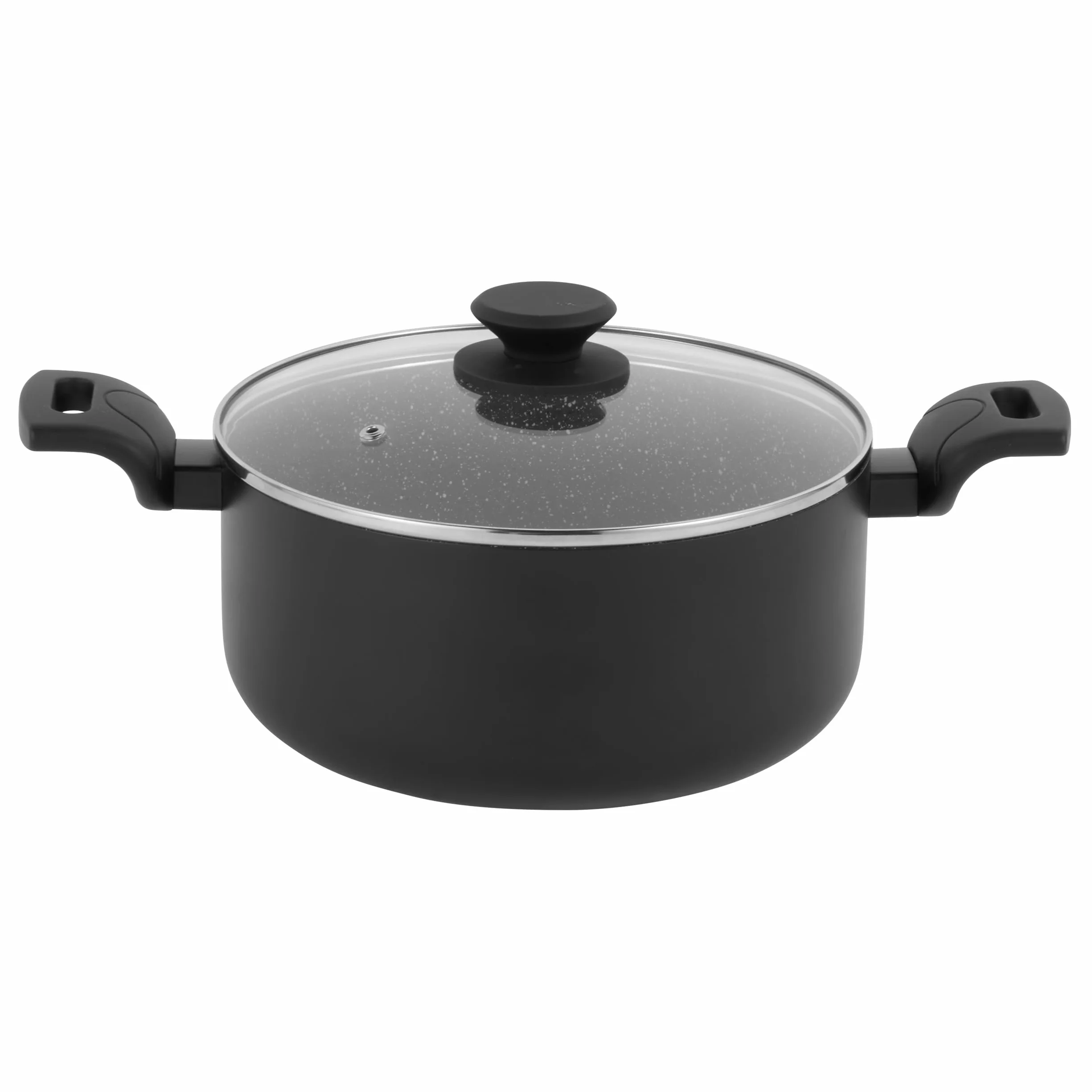 Progress BW12920EU7 Marmurowy ceramiczny 24 cm Stockpot z pokrywka– nieprzywierajacy garnek z metalicznym marmurem ceramicznym, odpowiednia indukcja, lekkie prasowane aluminiowe naczynia kuchenne