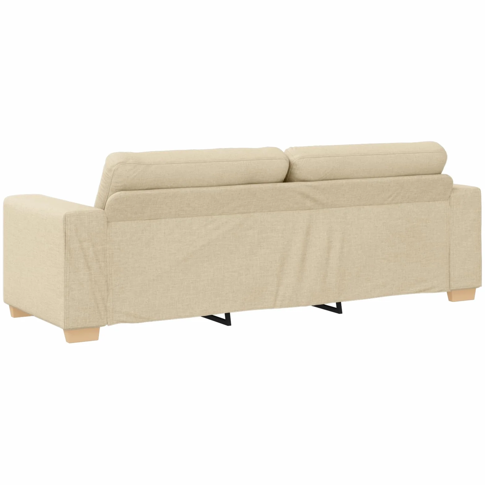 Nowoczesny 3-częściowy zestaw sofy w kolorze kremowym z poduszkami, ergonomiczny zestaw do salonu do wygodnego kącika do czytania, odporny na plamy i trwały, stylowy design dla eleganckiego