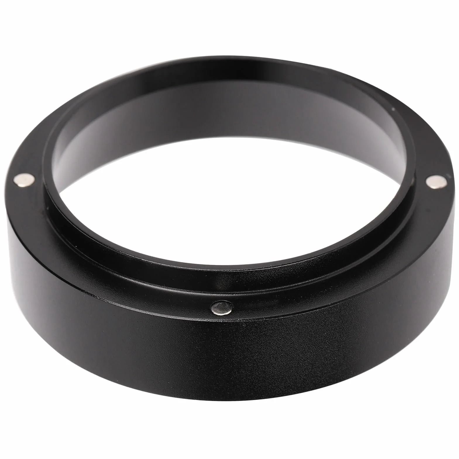Akozon Magnetyczne Kawa w Proszku Pierścienia Pierścień, Akcesorium do Kawy, Proszek Dystrybutora Lejek z Stałymi Filtrami, Czarny (53 MM z magnesem)