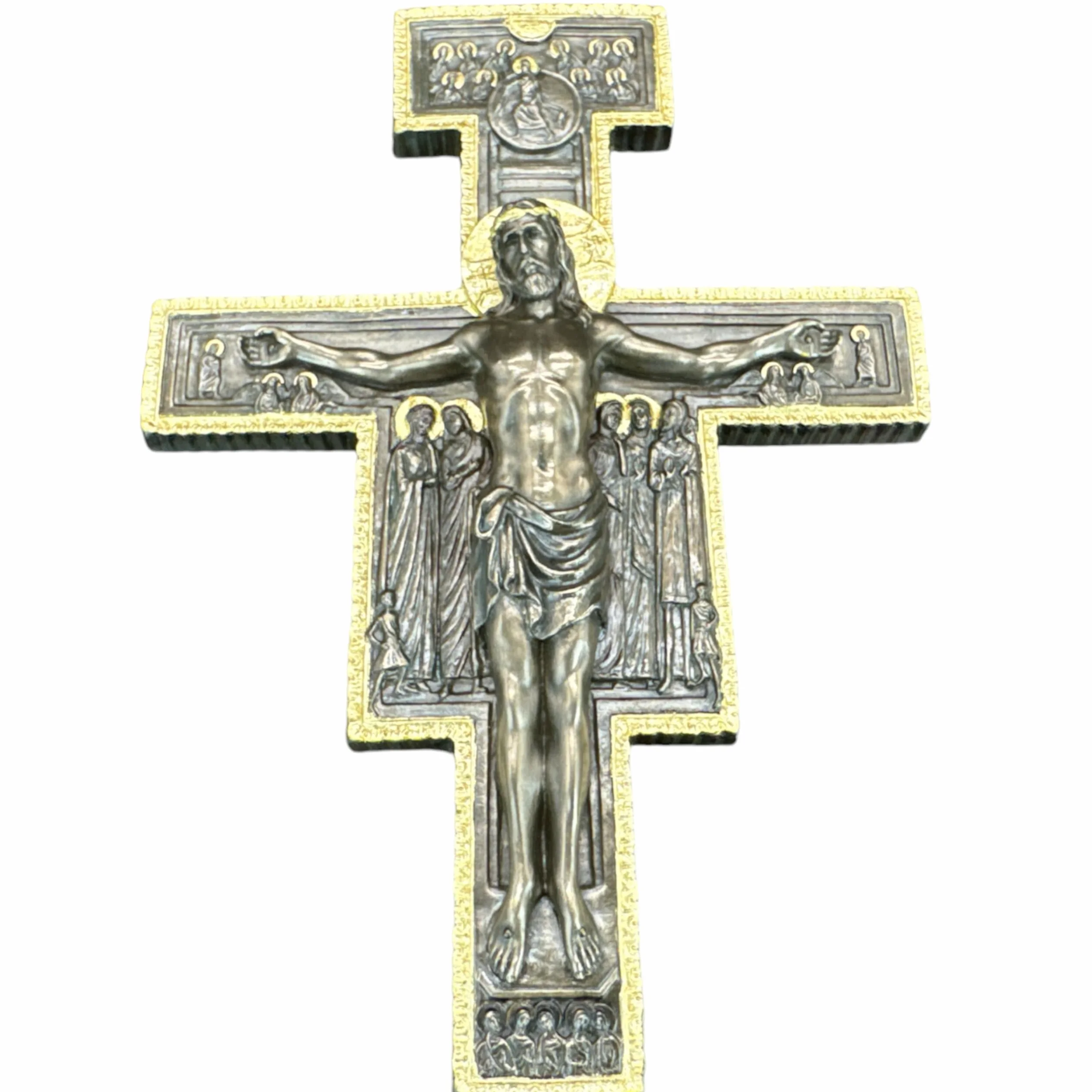 57 SPECIAL REPLICAS Rzeźba dekoracyjna figurka krucyfiks krzyż San Damiano, figurka jako prezent do salonu, dekoracja figurki, dekoracja