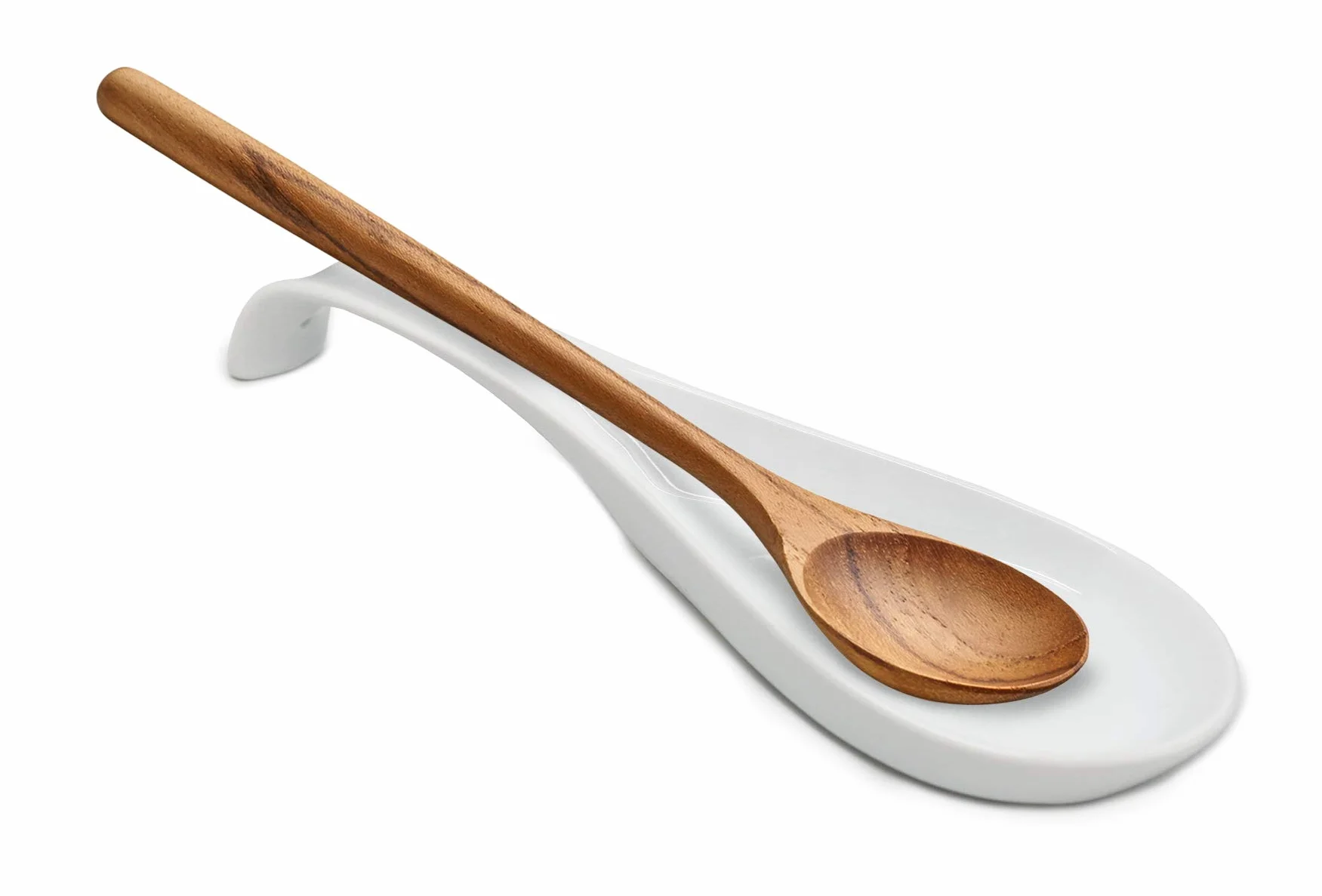 Nerthus FIH 558 porcelanowa podstawka na łyżki praktyczny i czysty uchwyt na akcesoria kuchenne