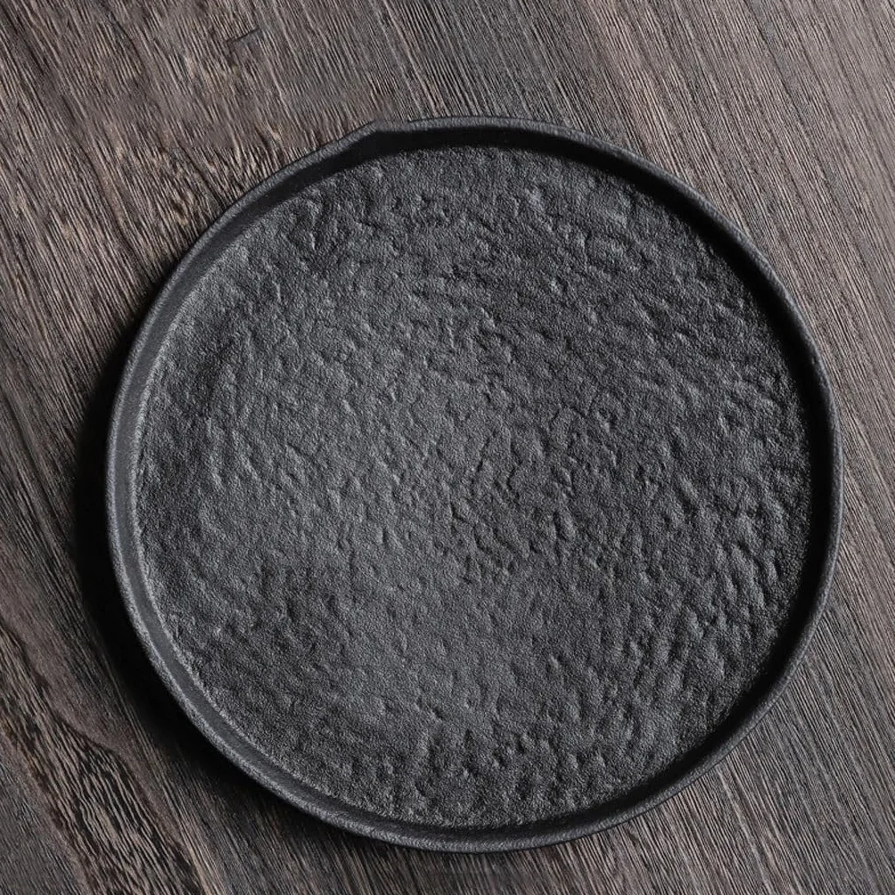 Ceramiczny zestaw do herbaty sucha taca do herbaty domowy okrągły talerz na owoce, wystrój w stylu chińskim, 19 cm