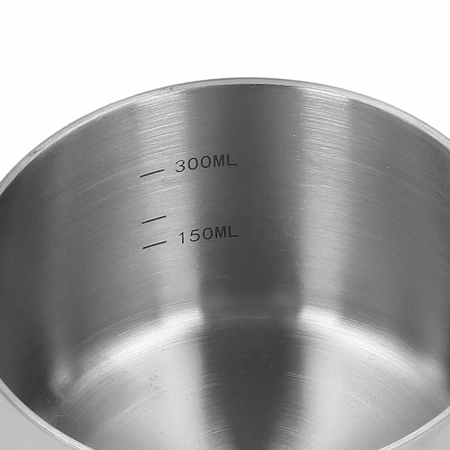 Garnek na Mleko ze Stali Nierdzewnej, Wydajny do Topienia Masła, z Dwiema Dyszami Indukcji/Gazu, 300 Ml, Odpowiedni do Podgrzewania Mleka/Sera/Czekolady, Otwór
