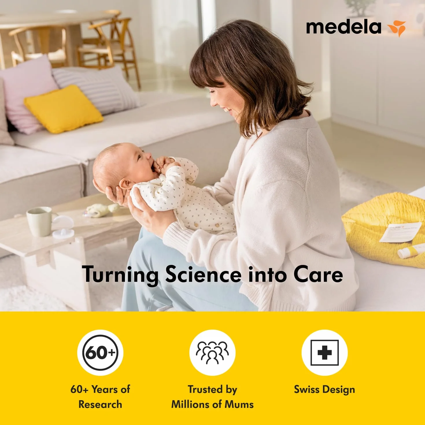 Medela 101041609 Laktator, Żółty/Biały, 24 mm