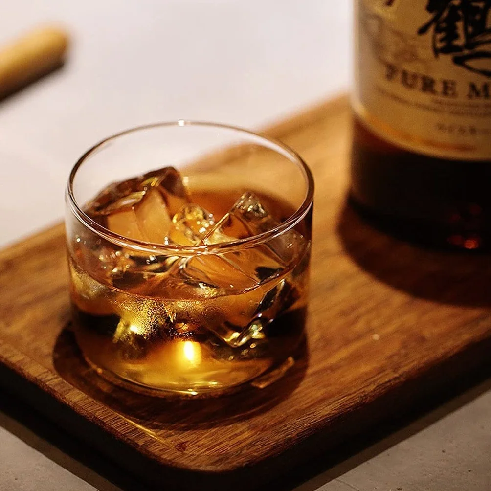 Szklanki Whisky Glass 4 Oz (około 120 ml) Bardzo odpowiedni do restauracji, barów, imprez i okularów wódki Przezroczysty Picie Szkło Szkło-Whisky Szklanki do wody Szklanka barowa (Color : B)