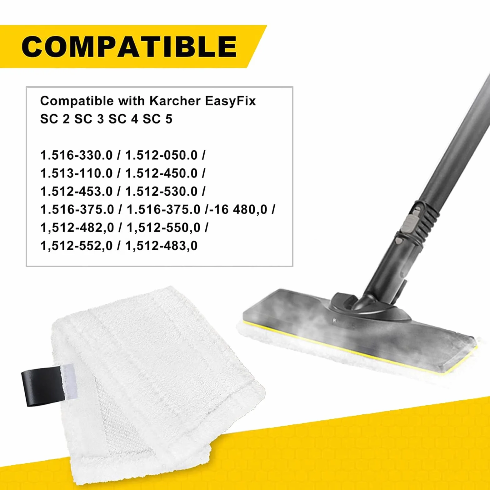 8 sztuk ściereczek mikrofibrowych do podłóg do parownic Kärcher EasyFix SC 1 SC 2 SC 3 SC 4 SC 5, pralne ściereczki mikrofibrowe do EasyFix