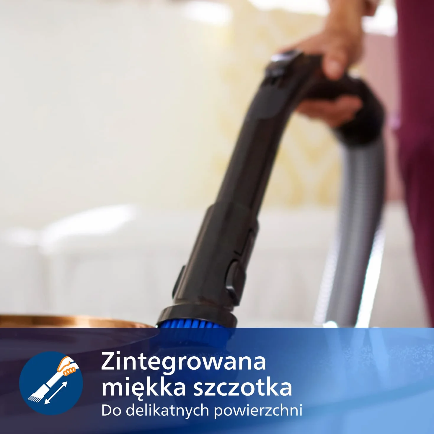 Philips Seria 7000 Odkurzacz Bezworkowy PowerPro Expert - Moc 900W, Filtr Allergy H13, Technologia PowerCyclone 8 i AllergyLock, Nasadka TriActive+, Zasięg 10 m, 2 l pojemnik (FC9741/09)