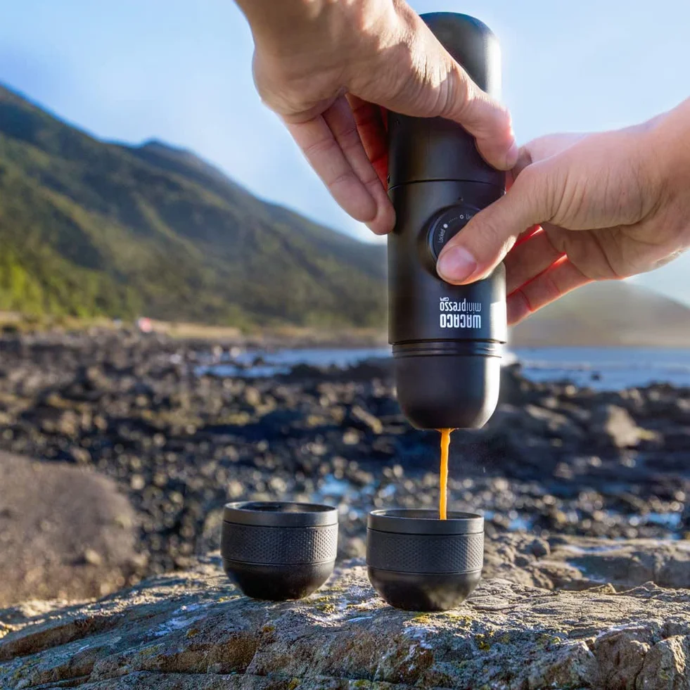 WACACO Minipresso Kit, Akcesoria do Minipresso GR, Większy Zbiornik na Wodę z 3 Koszami Filtracyjnymi, do Lungo Espresso