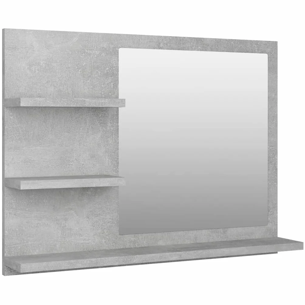 vidaXL Lustro łazienkowe, szarość betonu 60x10,5x45 cm